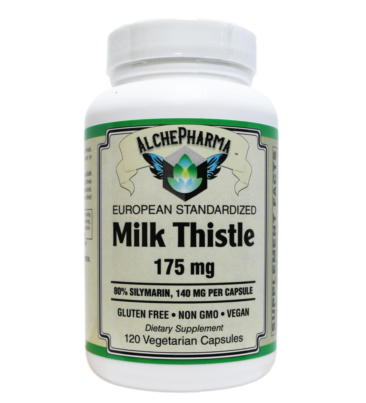 AlchePharma Milk Thistle Extract-Plus 175 Mg Capsules. - Buy Online on GoSupps.com
