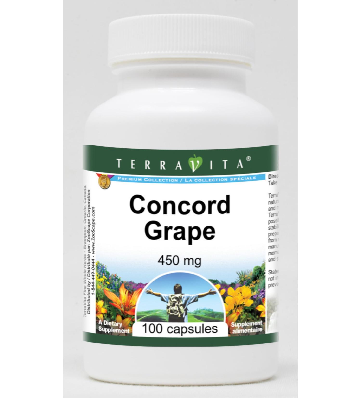 Concord Grape - 450 mg (100 Capsules ZIN: 520442) - Buy Online on GoSupps.com
