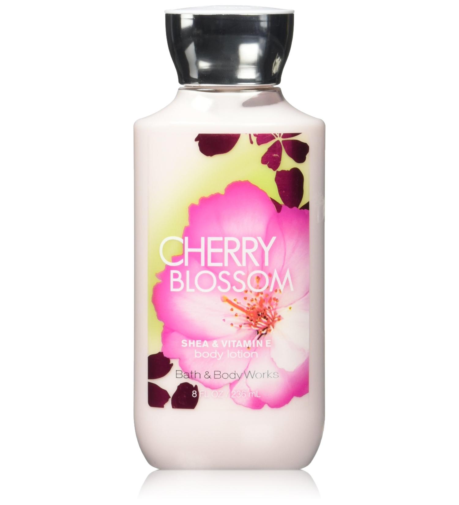 Bath & Body Works Shea & Vitamin E Lotion Cherry Blossom Cherry Blossom 8 Fl Oz (Pack of 1)