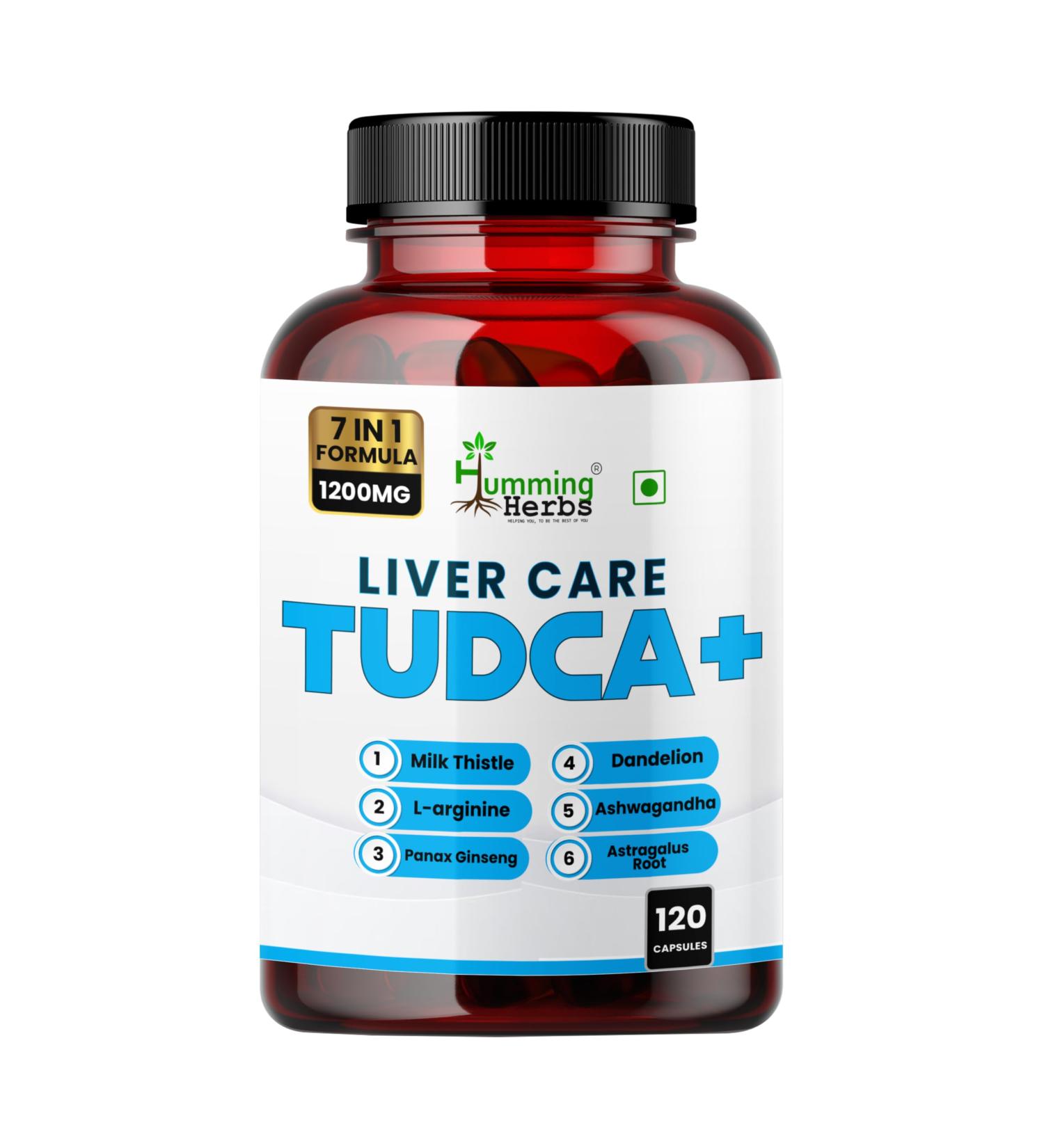 Humming Herbs TUDCA Supplement 7in1 Complex with Milk Thistle L-Arginine Ashwagandha Dandelion Astragalus Root 120 Capsules 120 Count (Pack of 1) - Buy Online on GoSupps.com