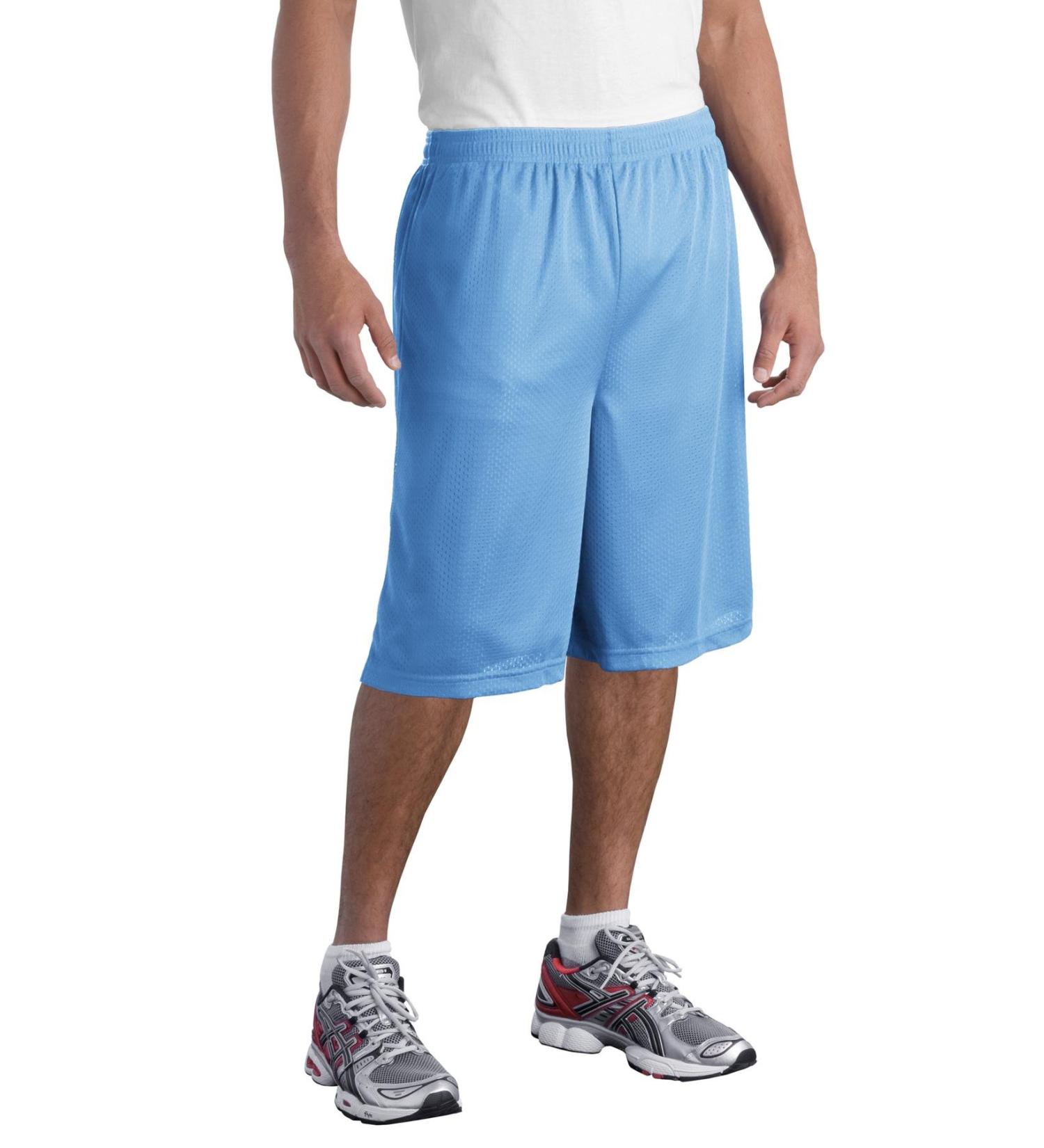 Sport-Tek Extra Long PosiCharge Classic Mesh Short. ST511 Carolina Blue S - Buy Online on GoSupps.com