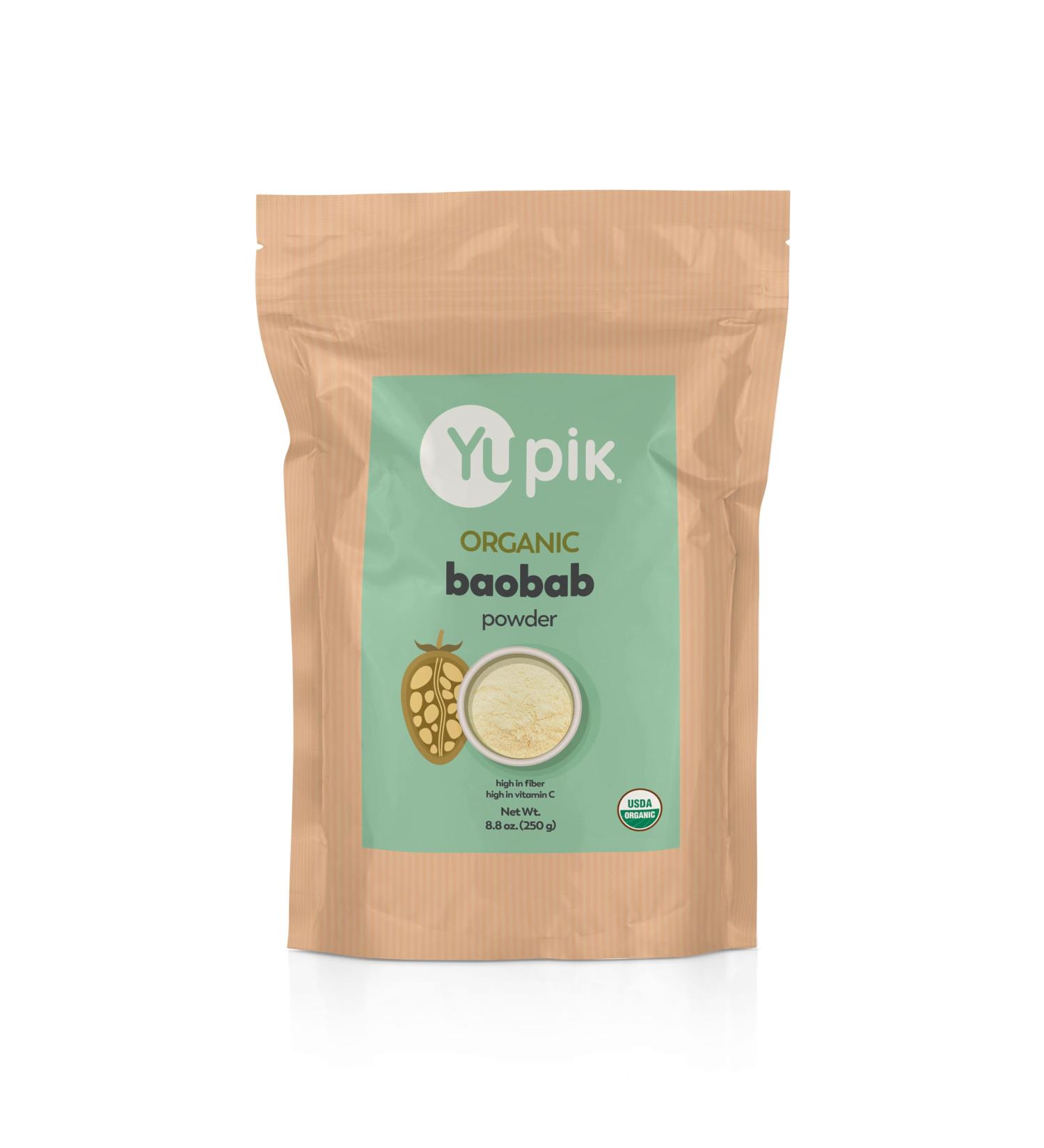 Yupik Organic Baobab Powder Superfood Non-GMO Vegan Gluten-Free 250g 250 g (Pack of 1) - Buy Online on GoSupps.com