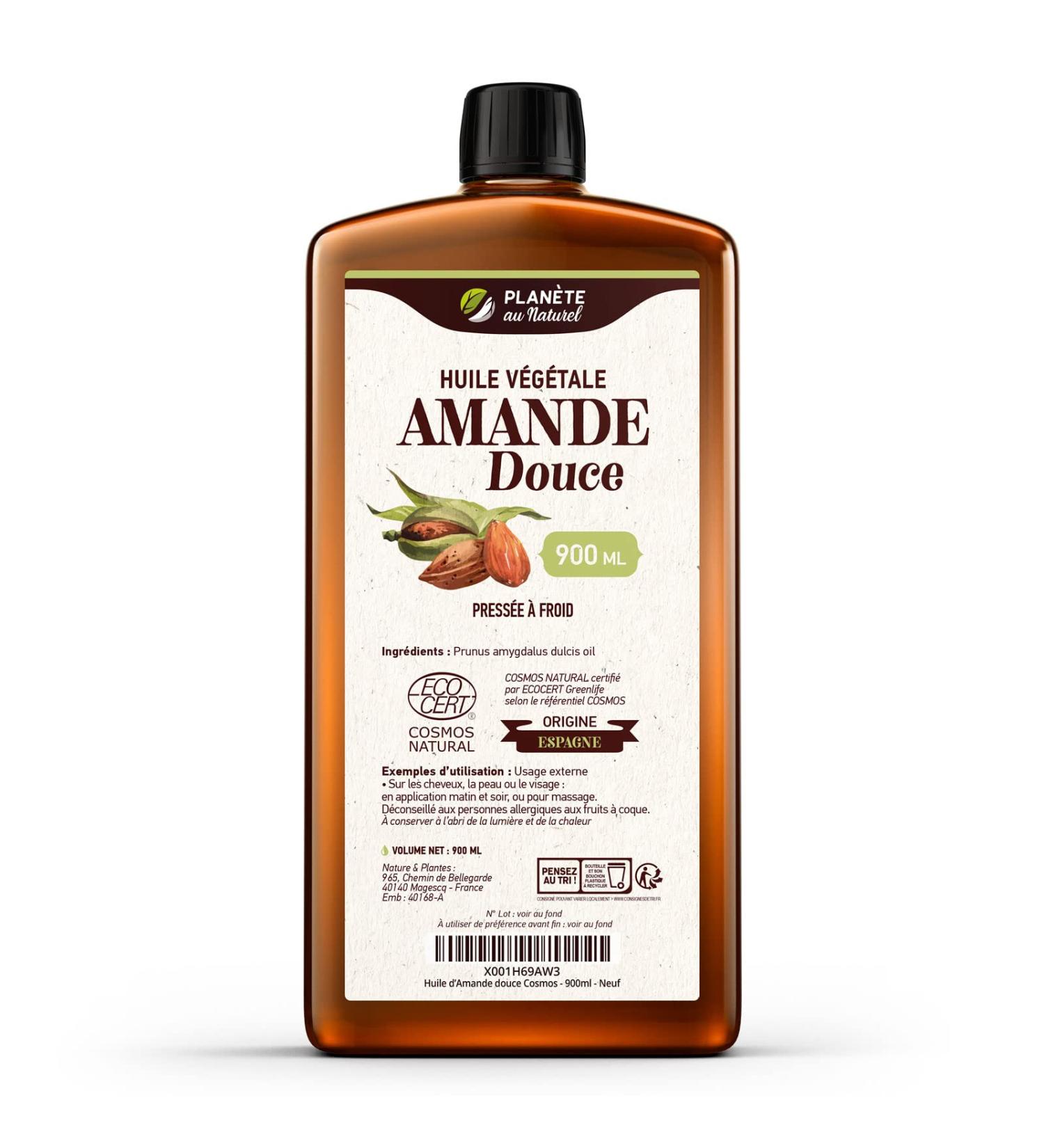 Cosmos Natural Plan te au Naturel Cold-Pressed Almond Oil 900 ml - Hair Skin Face - Buy Online on GoSupps.com
