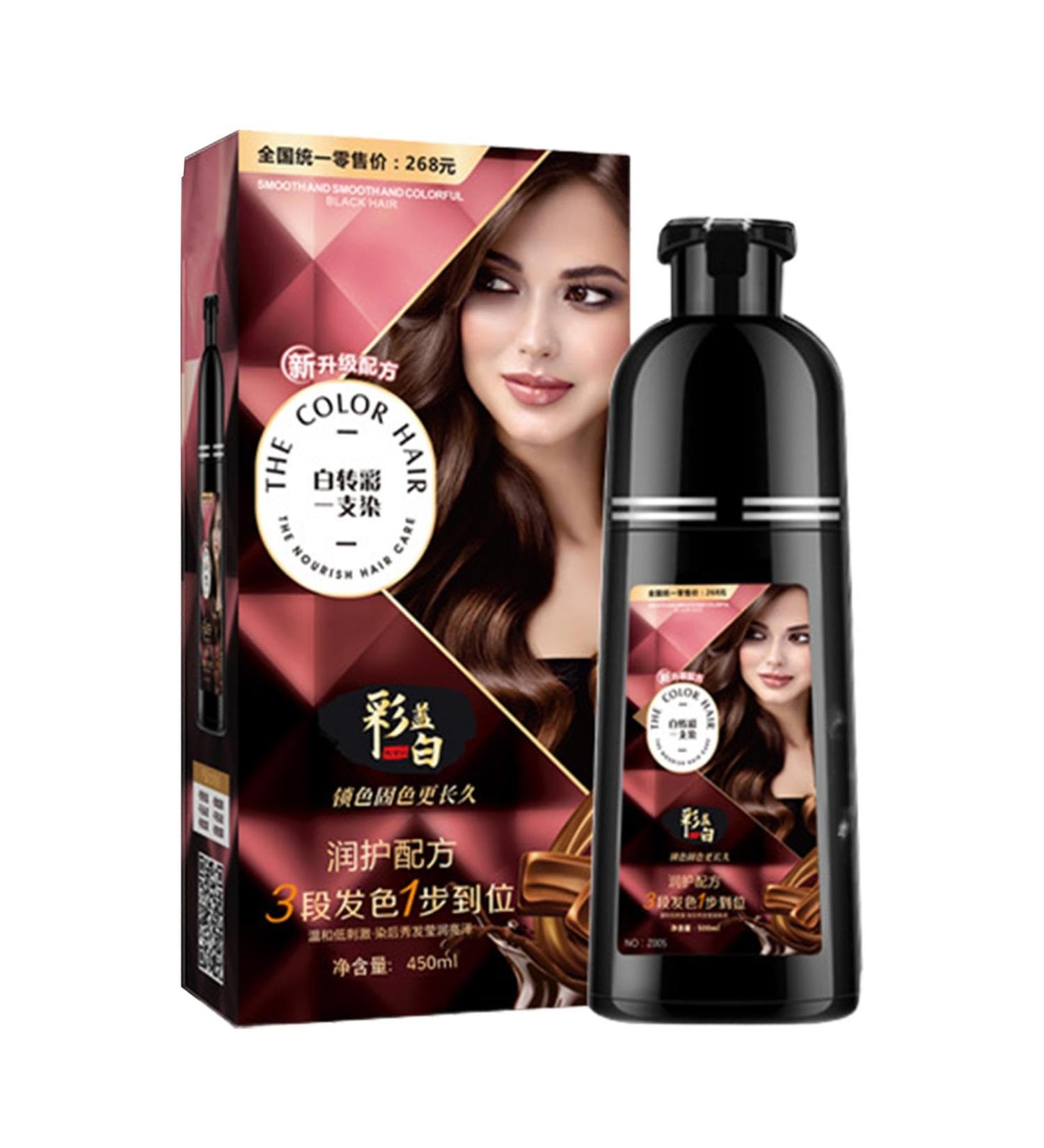  Buerfu Hair Dye Shampoo for Women Hair Coloring Shampoo - Rich lathering shampoo that dyes your hair 450 ml - Long-lasting hair care cleansing and conditioning - Buy Online on GoSupps.com