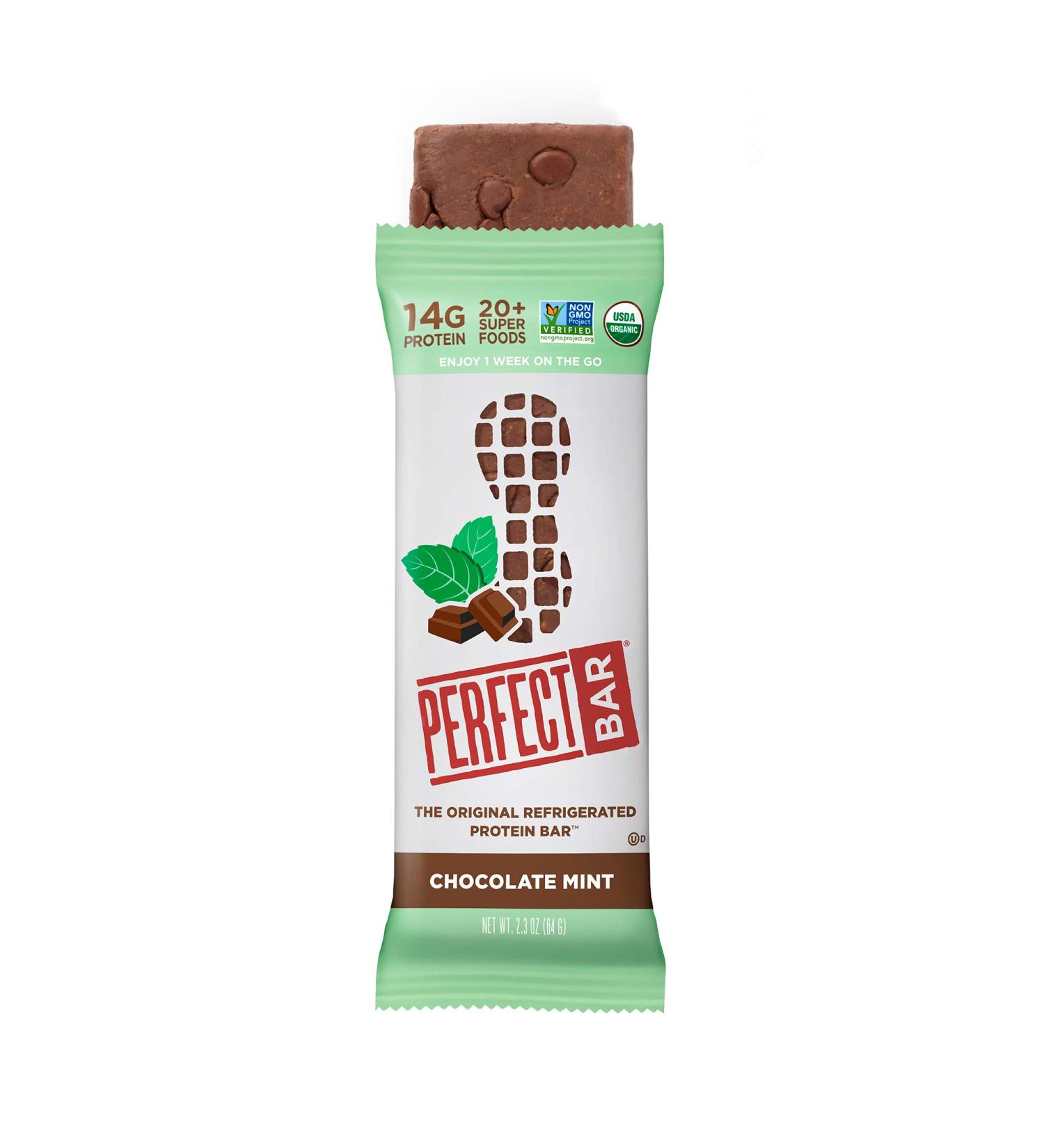 Perfect Bar Original Chocolate Mint Protein Bars - 2.3 Oz (24 Count) - Buy Online on GoSupps.com