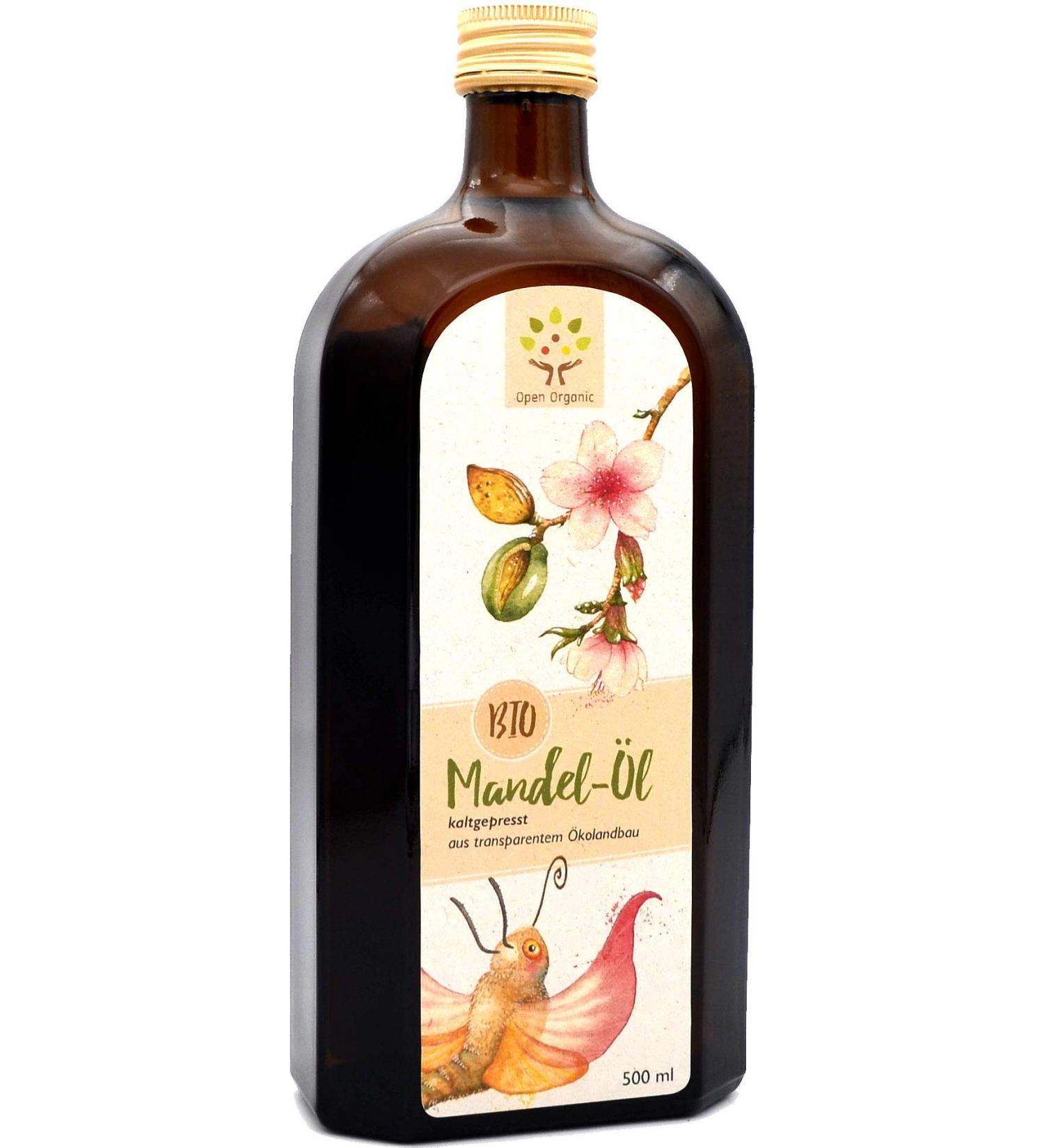 Buy Organic Almond Oil 500ml - Cold Pressed in Black Forest | Spanish Sweet Almonds from Regenerative Agriculture - Buy Online on GoSupps.com