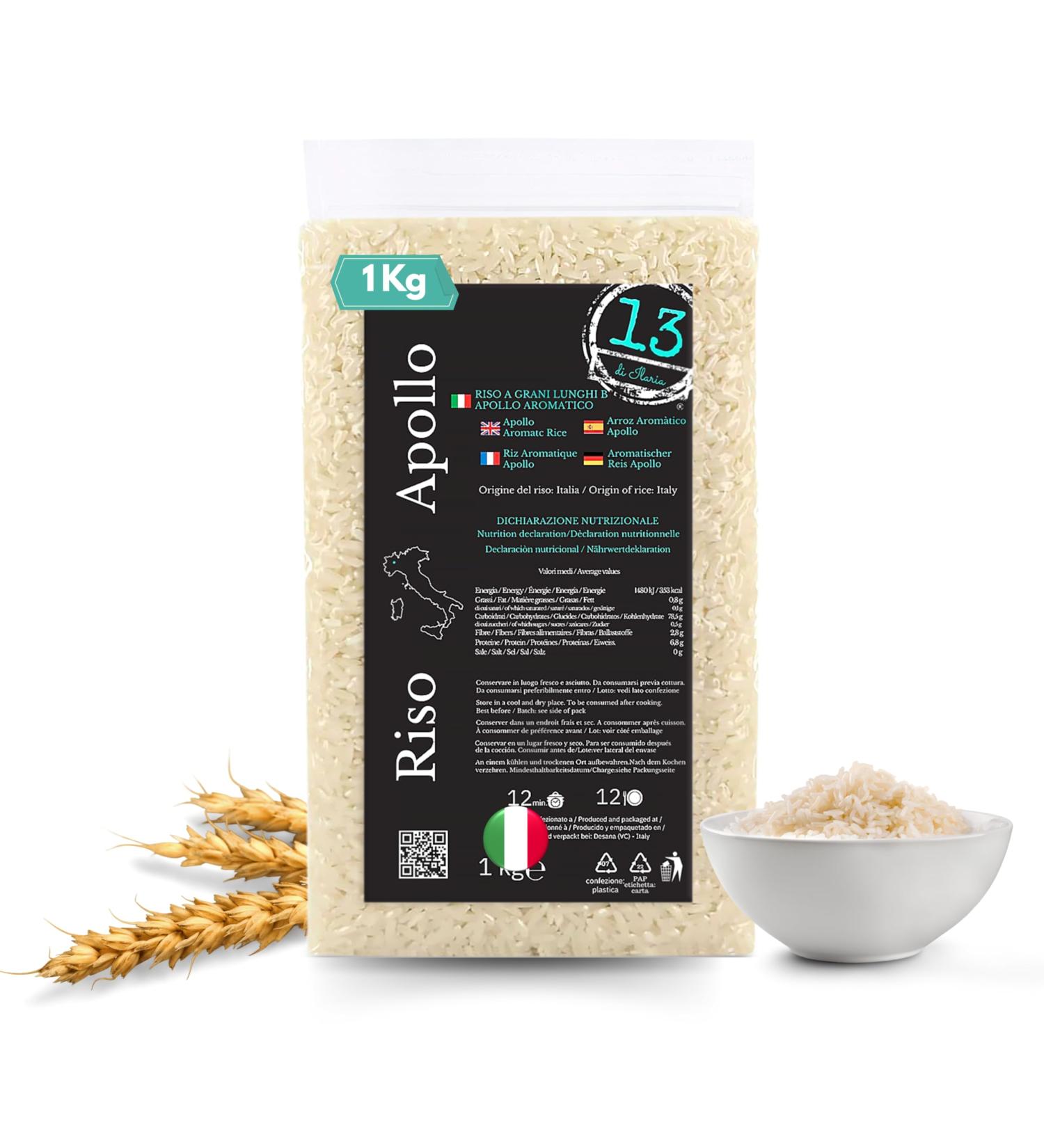 13 di Ilaria Apollo Italian Rice 1 kg Glutenfree & Naturally Fragrant Healthy Basmati Alternative Authentic from Piedmont Italy Ideal with Fish Meat & Vegetables 10 Kilogram - Buy Online on GoSupps.com