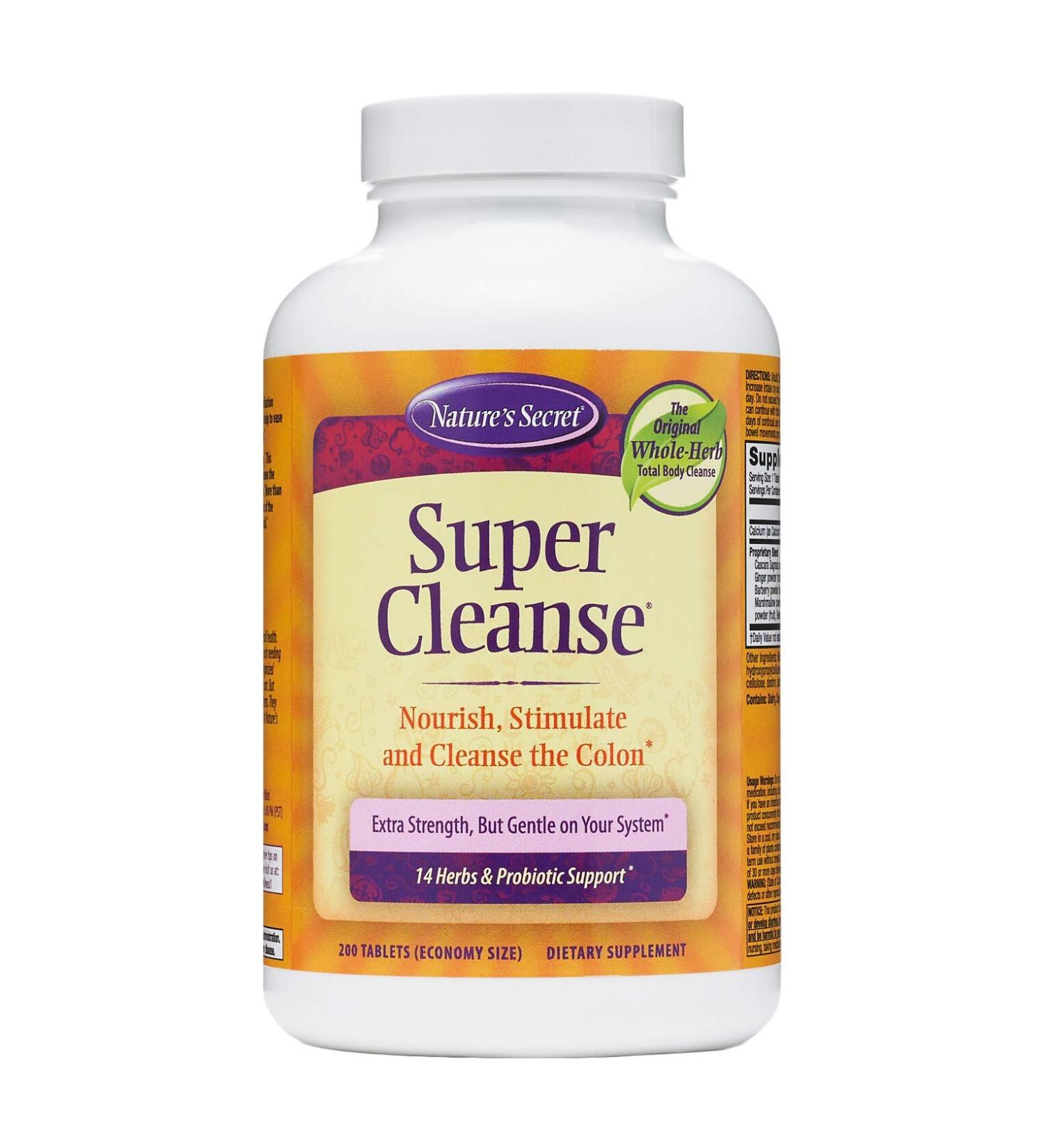 Nature's Secret Super Cleanse Extra Strength Detox | Total Body & Digestive Health | 200 Tablets - Buy Online on GoSupps.com
