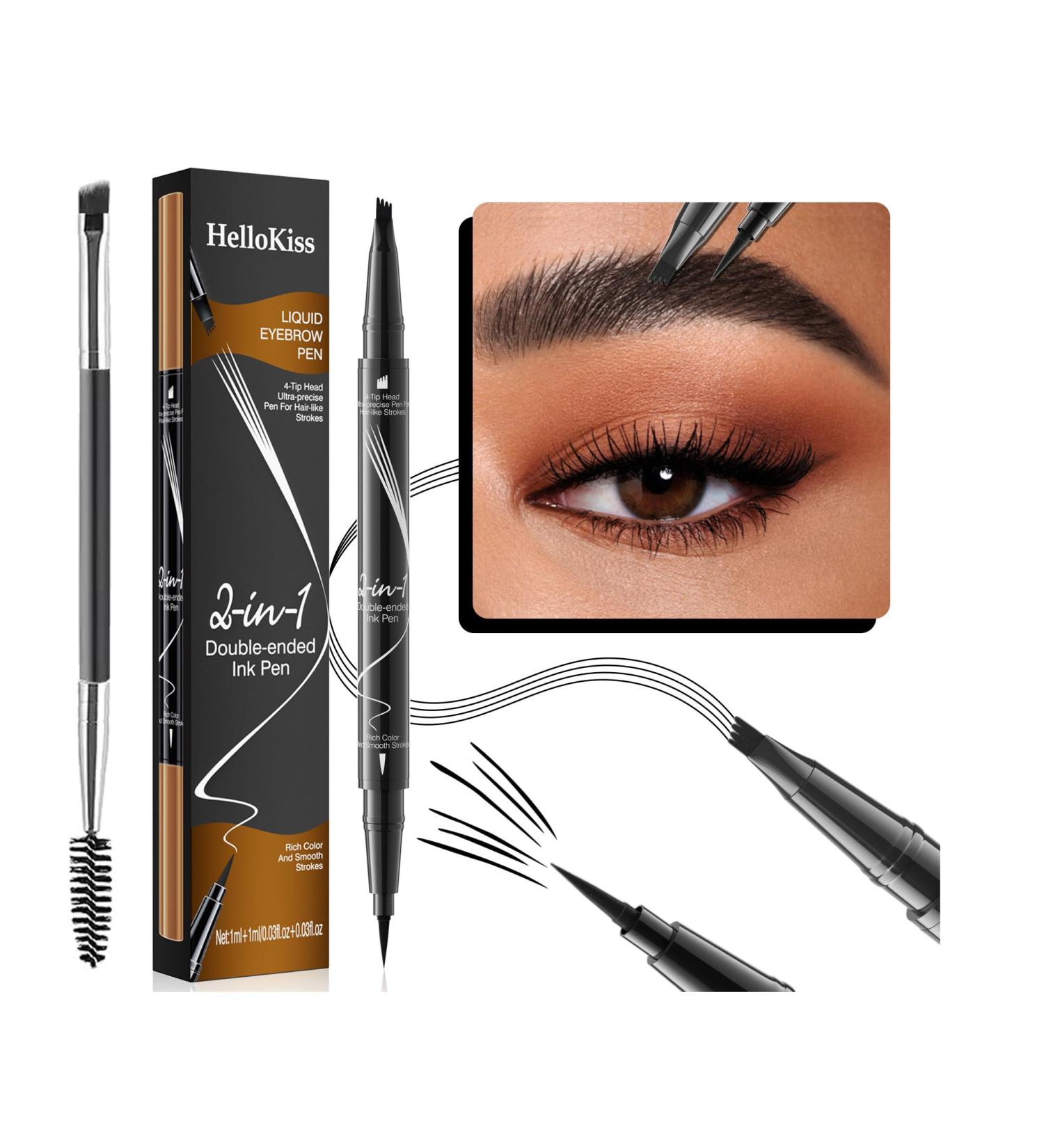 Microblading Eyebrow Pencil Eyebrow Pencil Magical 2-In-1 Eye Brow Pencils For Women With 4-Fork-Tip & Precise Brush-Tip Create Natural Hair-Like Brows Waterproofing Last All-Day (04#) - Buy Online on GoSupps.com