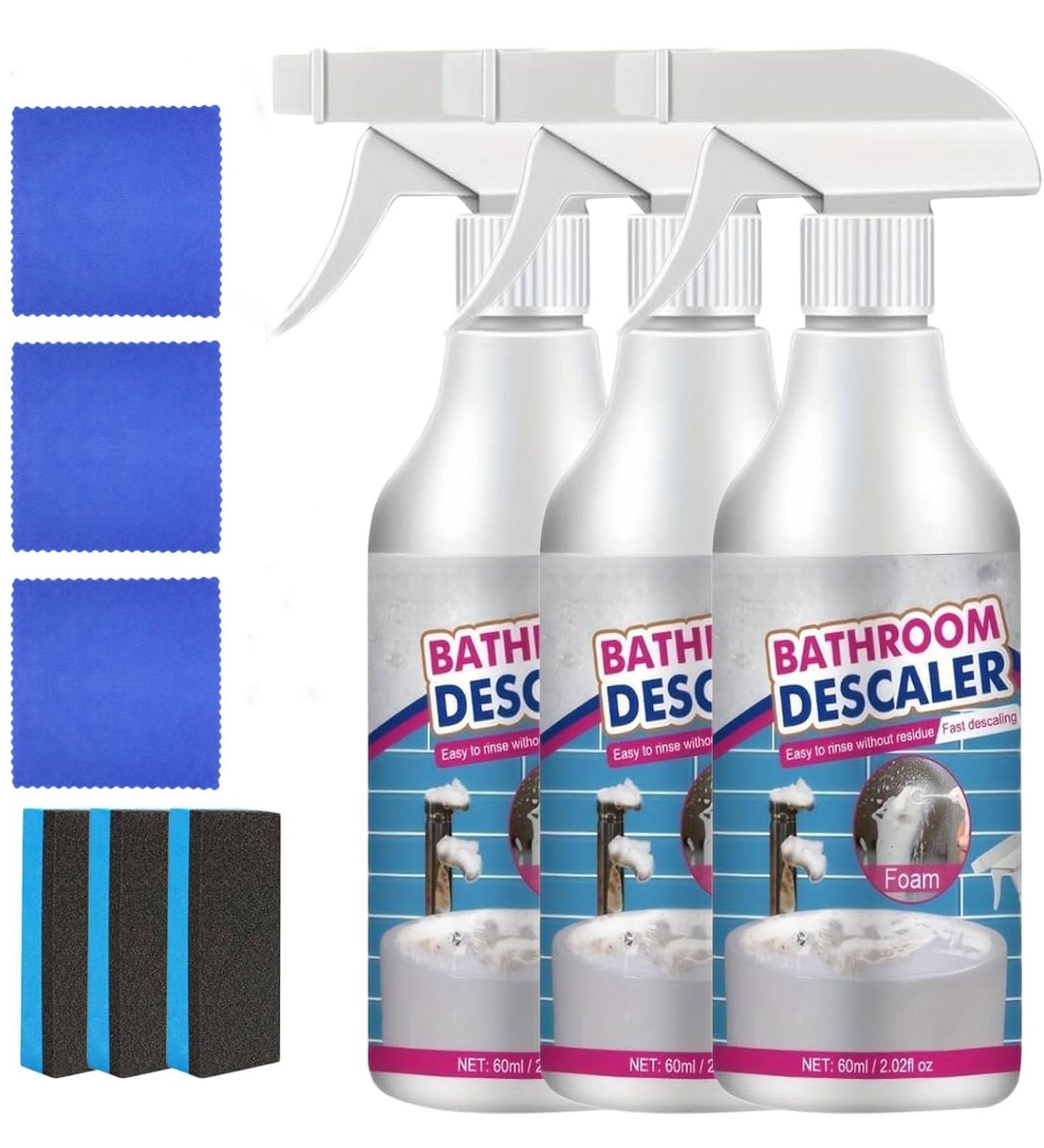Stubborn Stains Cleaner Bathroom Descaler Spray Efficient Bathroom Cleaner with Spray Nozzle Bathroom Cleaner Foam Limescale Cleaner Stubborn Stains Cleaner 3pcs - Buy Online on GoSupps.com