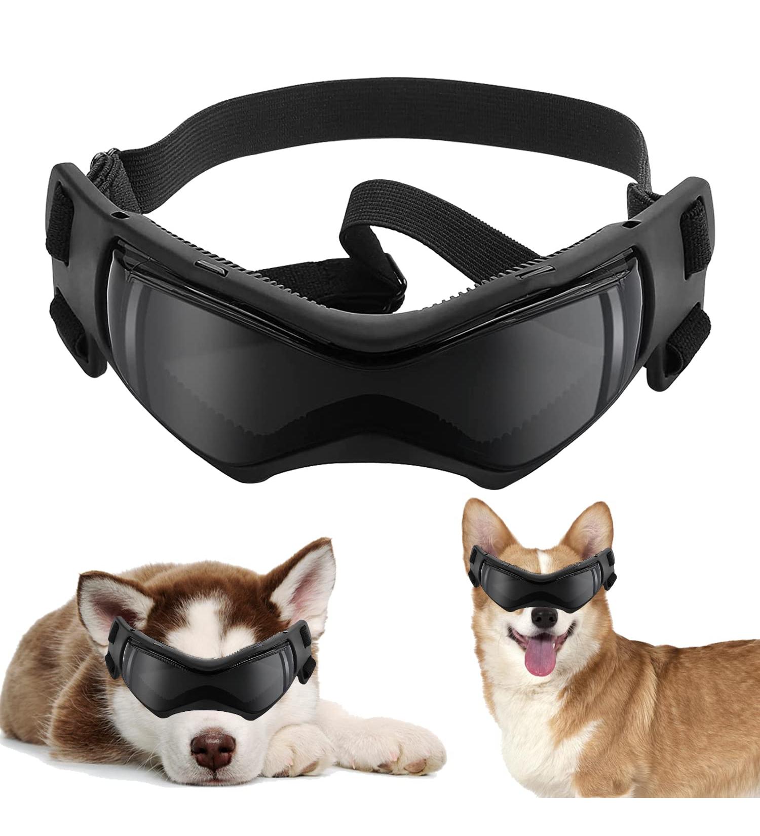 Dog Sunglasses - UV Protection Waterproof Glasses for Medium & Large Dogs - Stylish Pet Eye Protection - Buy Online on GoSupps.com