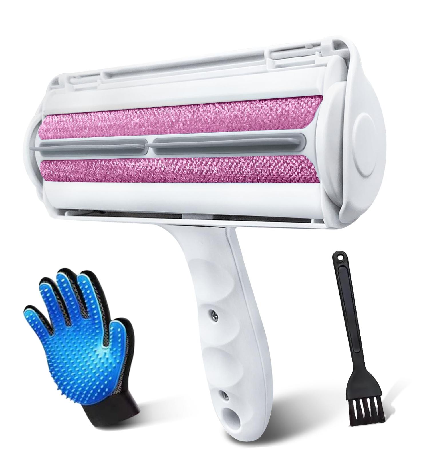 Top 2.0 Pink Animal Hair Remover Lint Roller | Reusable Lint Brush for Dog & Cat Hair | Effective for Furniture Bedding Couch & More - Shop Now! - Buy Online on GoSupps.com