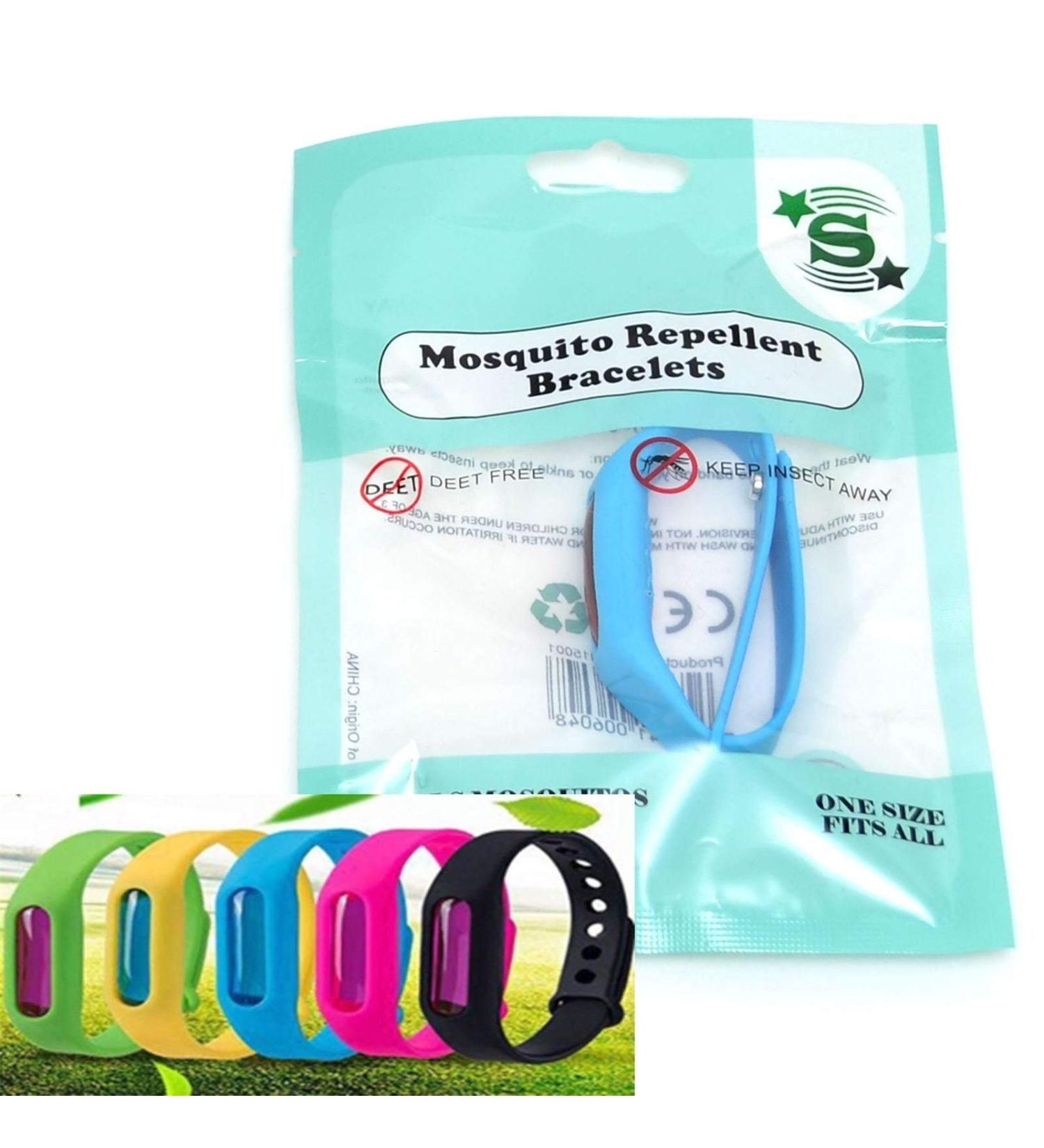 SHATCHI Deet-Free Anti Mosquito Bracelet - Natural Insect Repellent Bands for Long Protection - Adults & Kids - Indoor/Outdoor - Assorted Colors - Pack of 6 - Buy Online on GoSupps.com