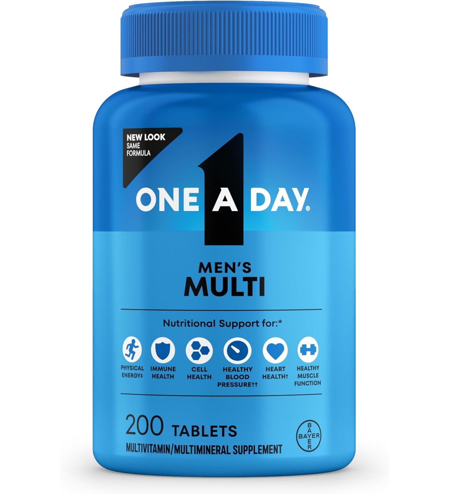 One A Day Men's Complete Multivitamin - 200 Tablets for Optimal Health - Buy Online on GoSupps.com