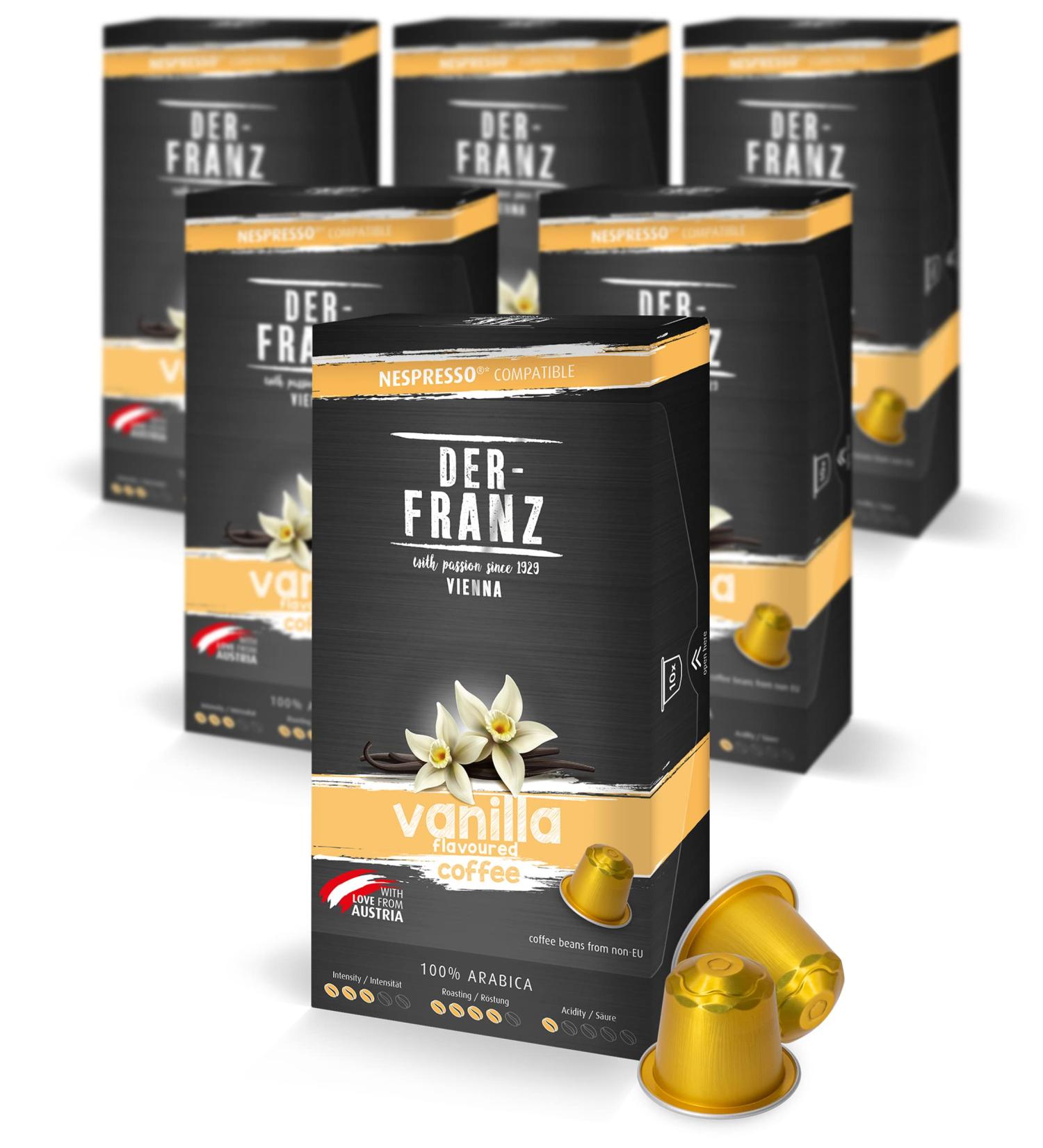 Nespresso Compatible Vanilla Coffee Capsules 60 Pods 6-Pack | Premium Aroma & Flavor - Buy Online on GoSupps.com