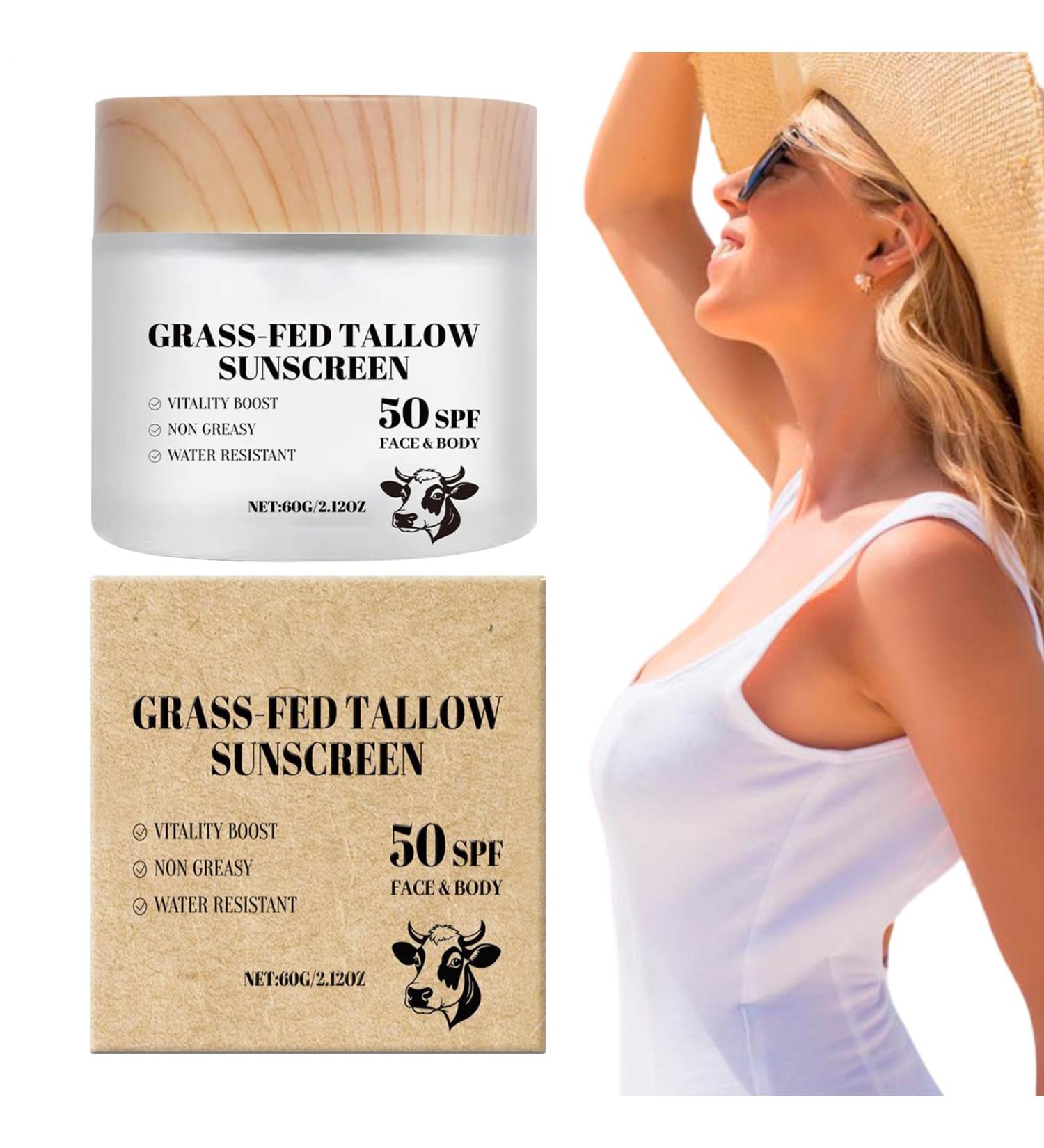 Healthy Sunscreen 60 g UVA UVB Protection Natural Sunscreen Face Care with Natural Ingredients for Daily Summer and Outdoor Use - Buy Online on GoSupps.com