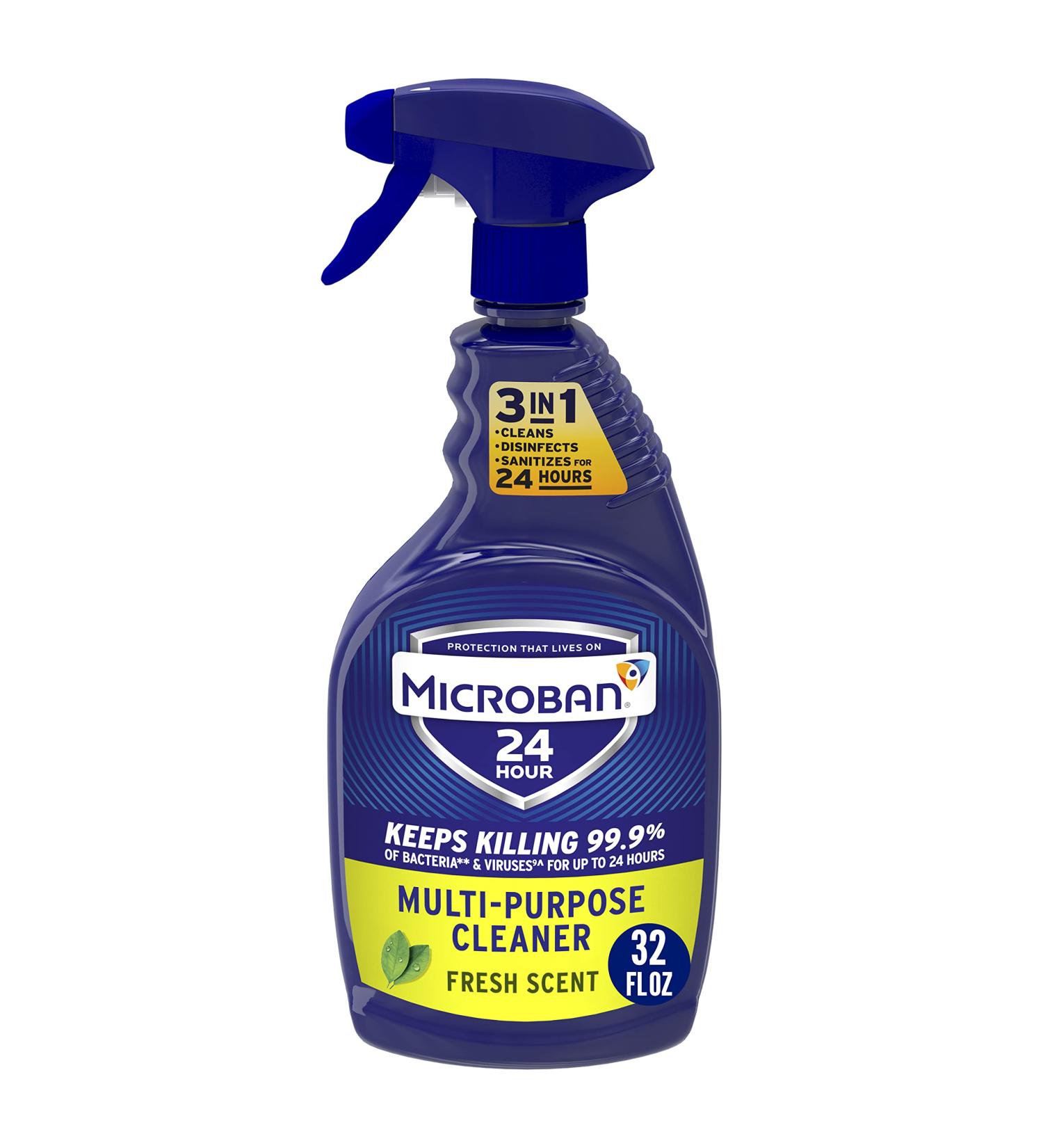 Buy Microban 24 Hour Multi-Purpose Cleaner & Disinfectant Spray - Fresh Scent 32 Fl oz | International Shipping Available - Buy Online on GoSupps.com
