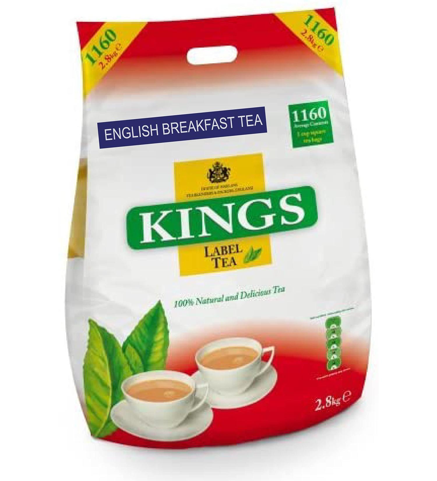 KINGS LABEL TEA ENGLISH BREAKFAST CATERING 1160 TEA BAGS
