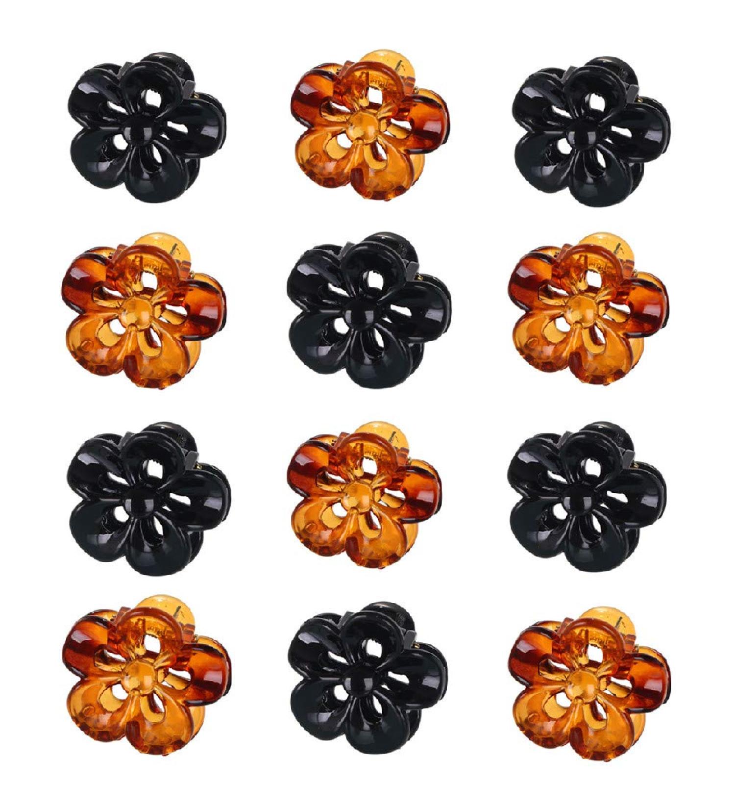 TOPYHL Flower Shaped Small Hair Clips - 12 Pack Non-Slip Hair Clamps for Women and Girls - Hair Accessories - Buy Online on GoSupps.com