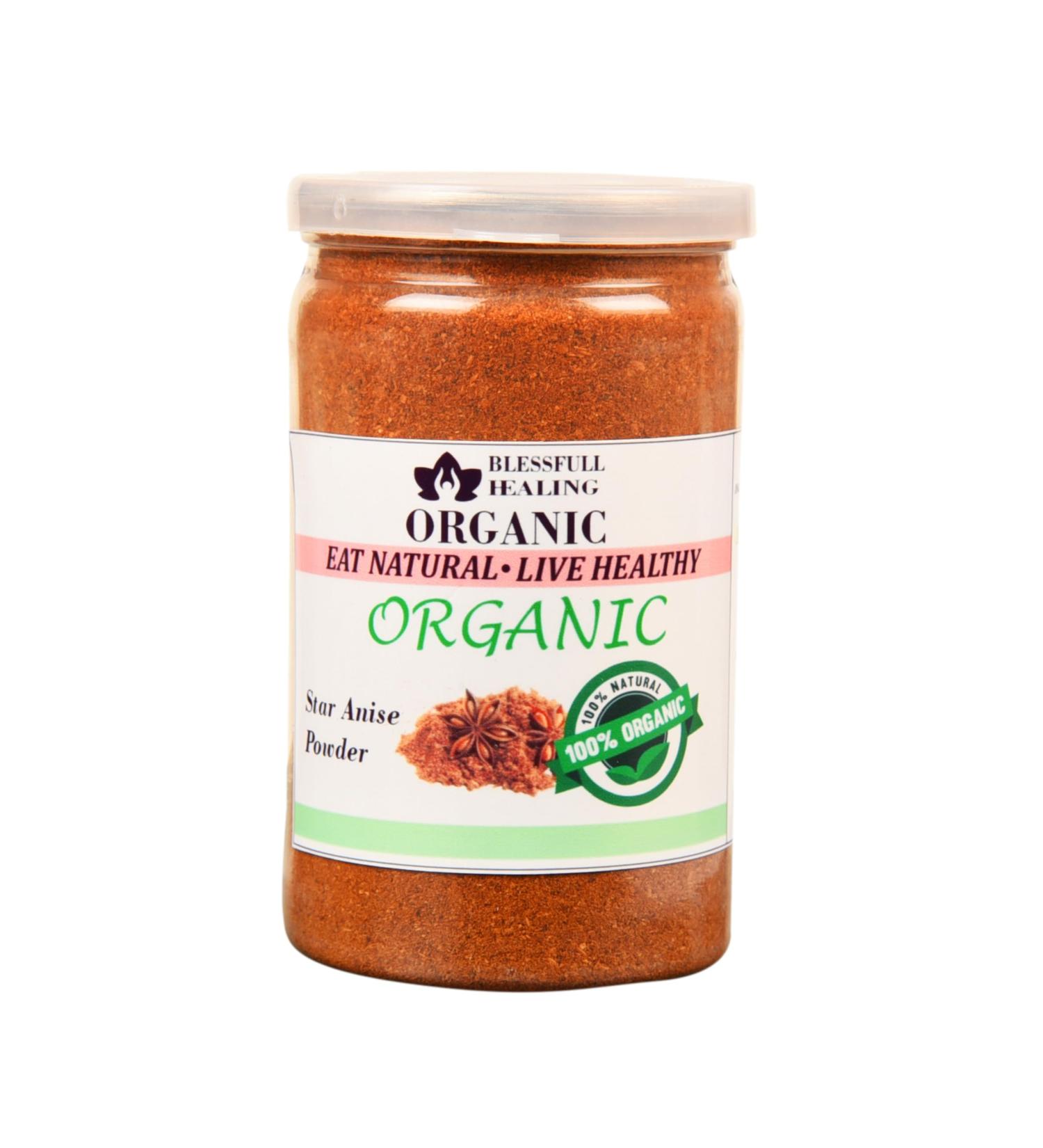 Blessfull Healing Organic Star Anise Powder 100 Gram (Packing May Vary) 100 Gram 3.35 oz