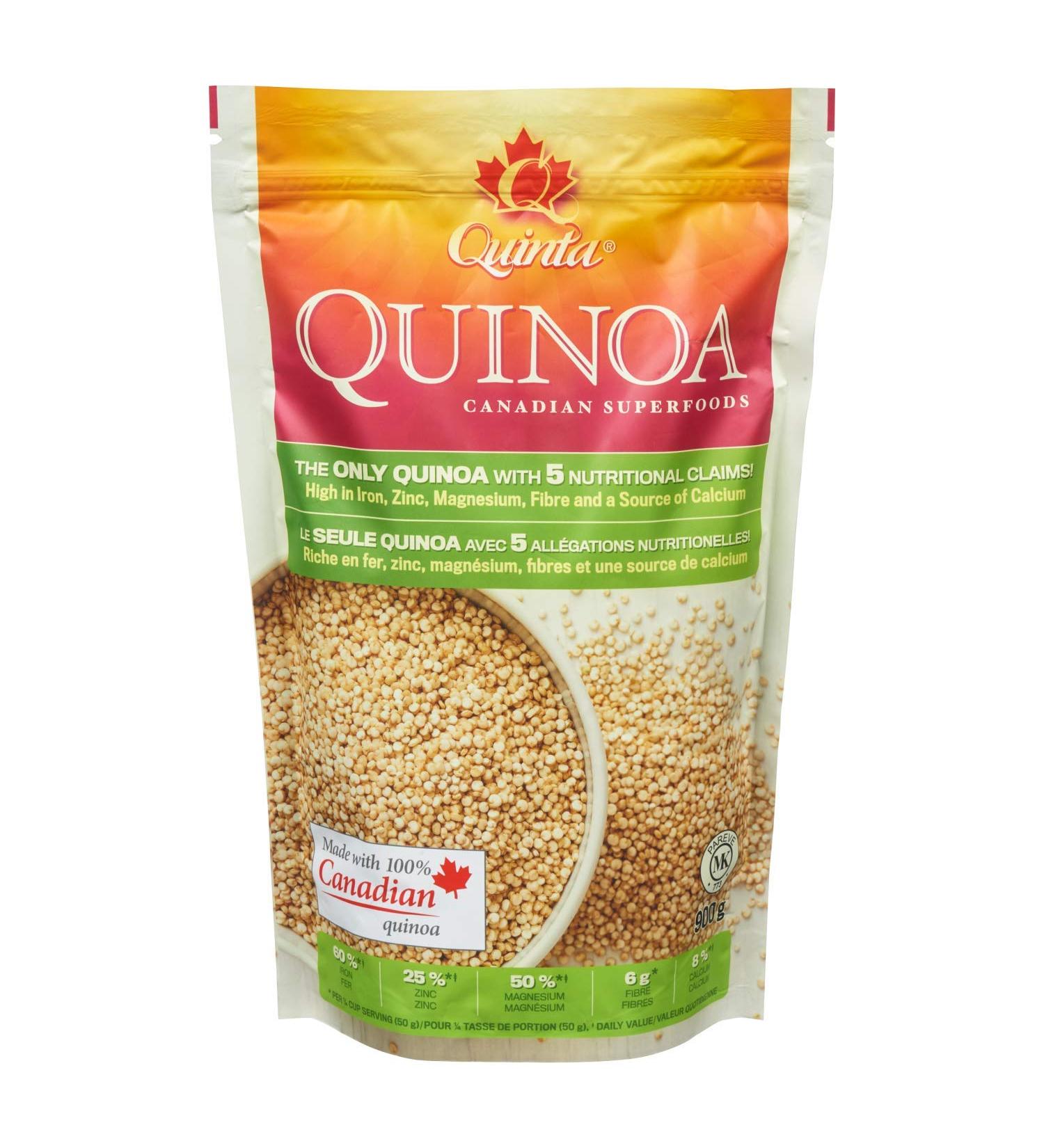 Quinta Quinoa - Gluten-Free High Iron Vegan Whole Grain Protein Superfood (900g Bag) - Buy Online on GoSupps.com