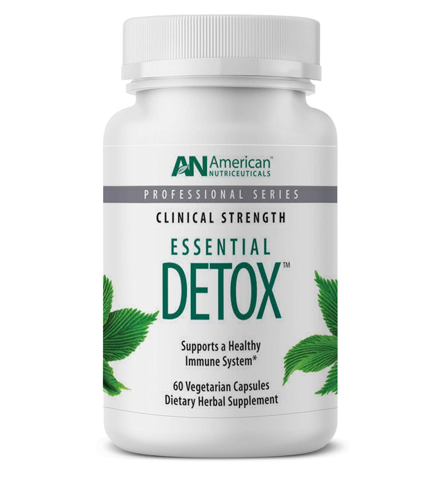 American Nutriceuticals Essential Detox - 60 Vegetarian Capsules for Whole Body Cleanse and Renewal - Buy Online on GoSupps.com