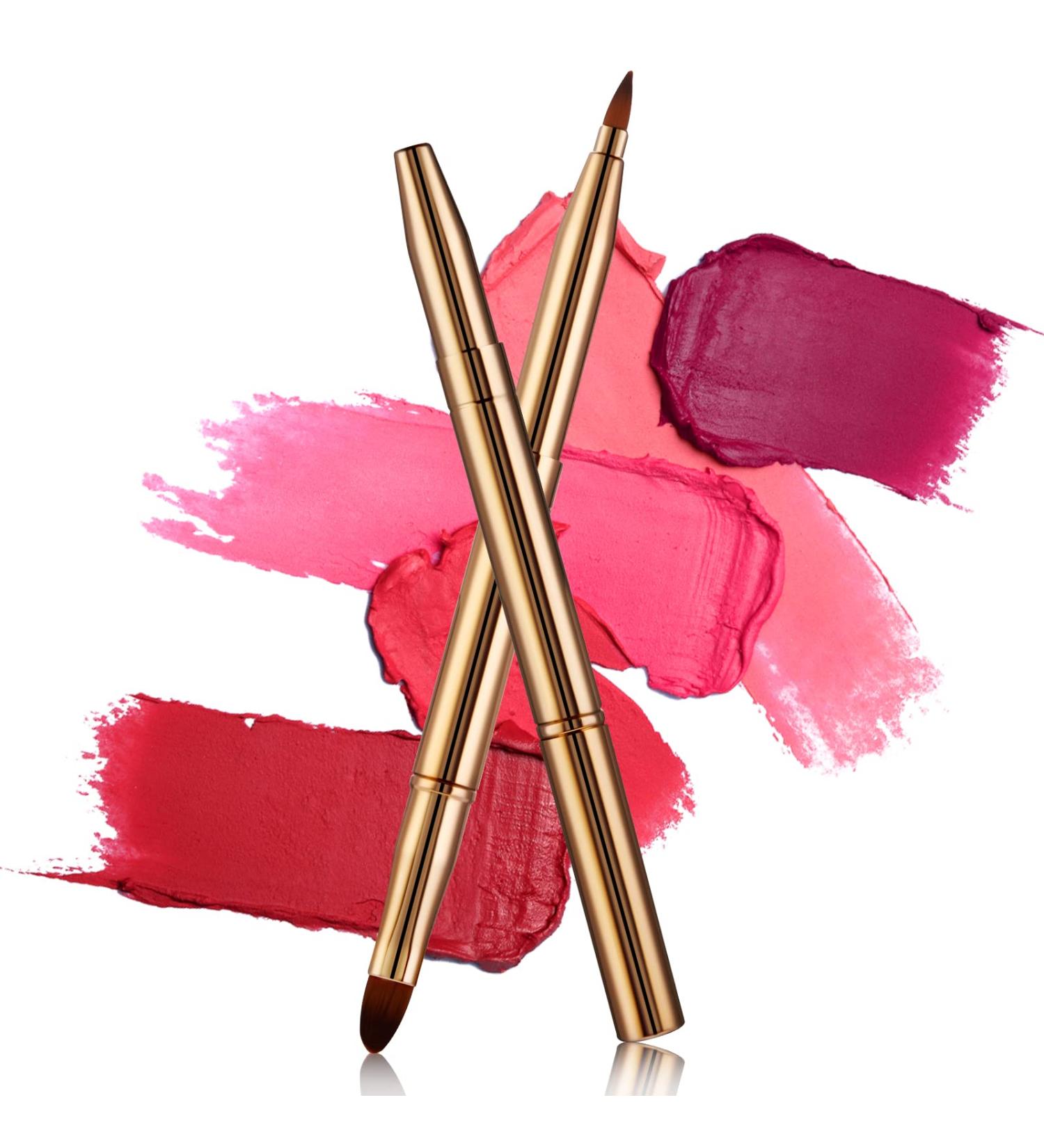 Dual-End Retractable Lip Makeup Brush for Women - Gold | WLLHYF - Buy Online on GoSupps.com