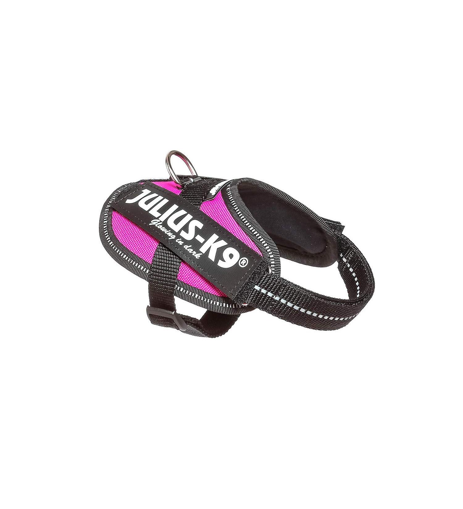 Canicaprice Julius K9 Power IDC Dark Pink - Customizable Dog Harness + 2 Personalized Labels (Baby 2 33-45cm) - Buy Online on GoSupps.com