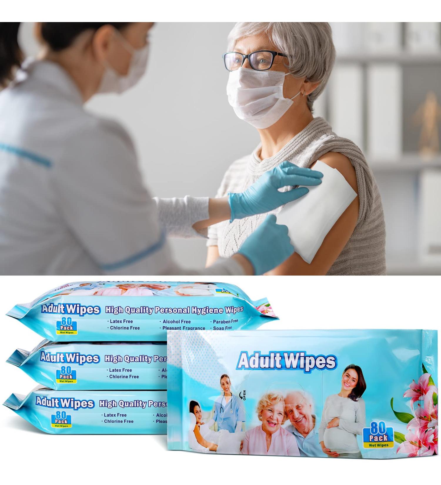 240 Extra Large Thick Body Wipes | Rinse Free Shower Wipes | Disposable for Adults | Ideal for Elderly, Bedridden, Disabled | Home, Travel, Camping - Buy Online on GoSupps.com