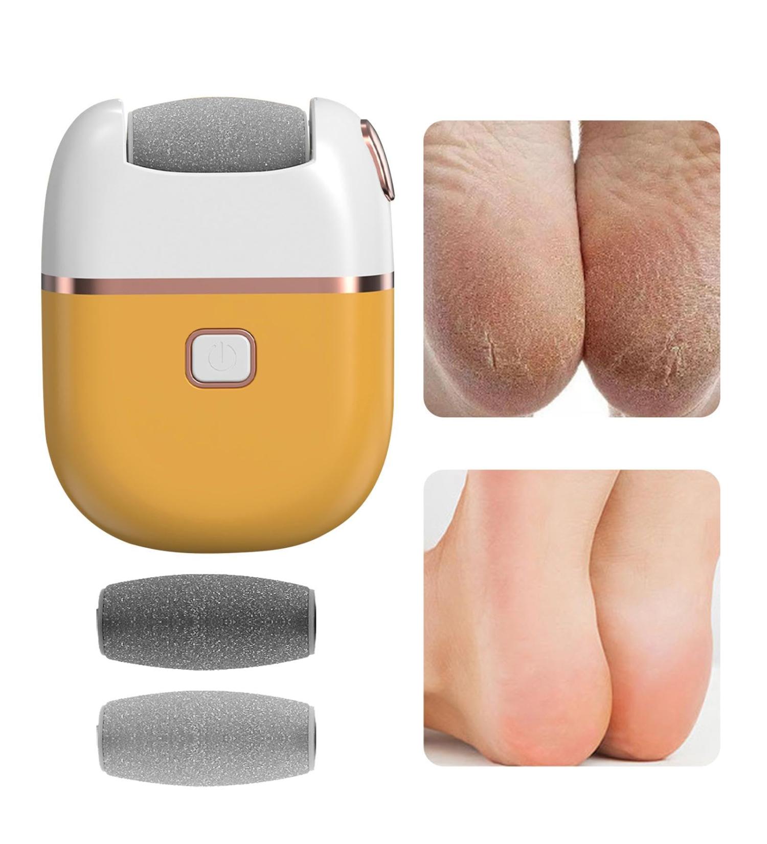 Electronic Foot File Pedicure Tool Callus Remover with USB Charging for Dead Skin | Professional Foot Care Pedicure Kits for Home Nail Technicians and Individuals Yellow - Buy Online on GoSupps.com