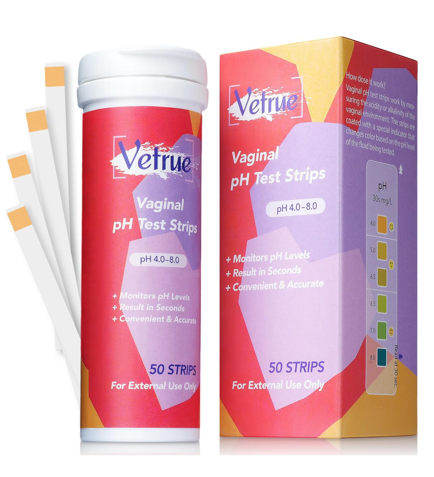 Vaginal pH Test Strips for Women - Easy Home Monitoring for Optimal Feminine Balance (50pcs - Buy Online on GoSupps.com