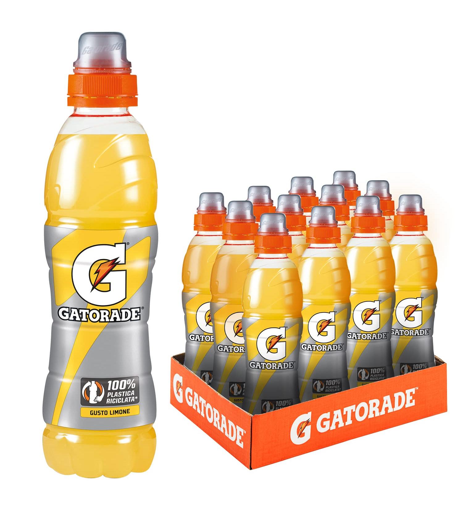 PepsiCo Gatorade Sport Drink Bevanda Sport Non Lemon Turf Helps Reintegration of Pers Mineral Salts Format 12 x 500 ml
