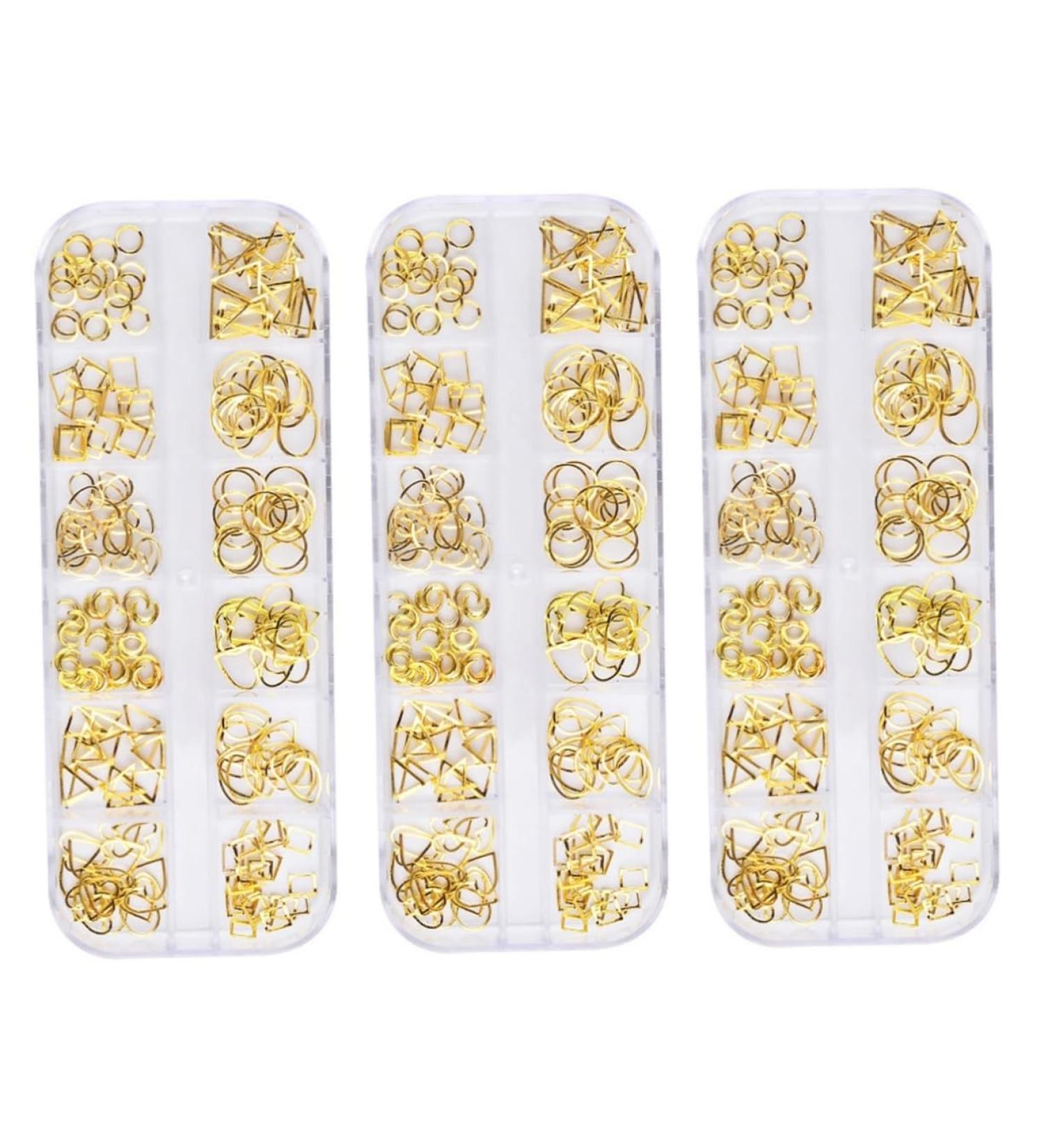 Abaodam 3 Boxes Nail Tools Nail Art Decoration Rose Gold Decorations Manicure Tools Manicure Decoration Diy Nail Accessories Nail Art Ornaments Decorate Nail Drill Rivet 3d Metal - Buy Online on GoSupps.com