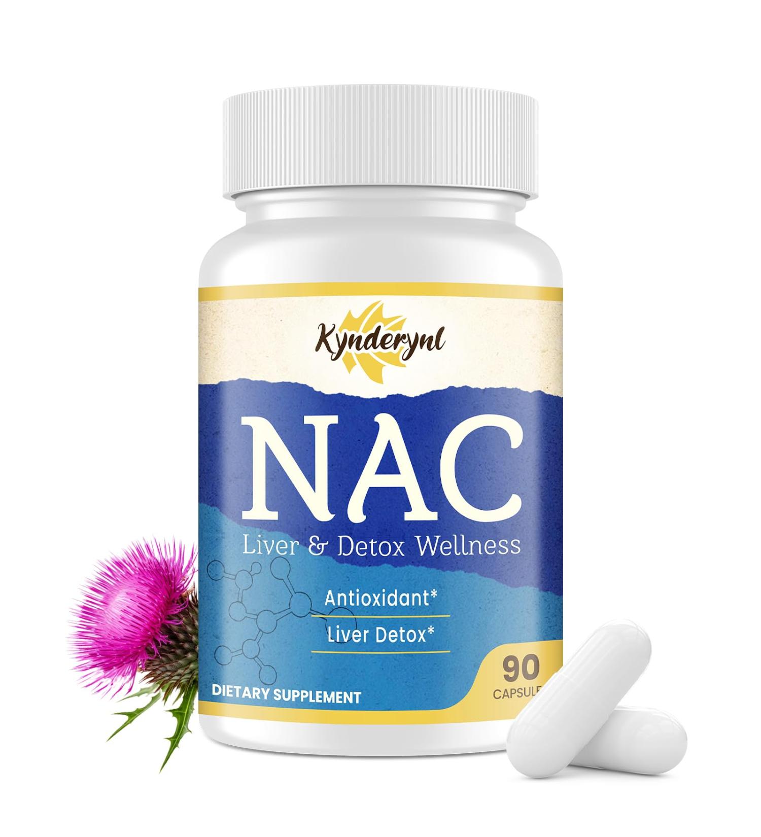 NAC Supplement N-Acetyl Cysteine | High Dose NAC 1000mg for Liver Focused | N-Acetyl-L-Cysteine with Milk Thistle & Glutathione | NAC Capsules 90-Count Vegan 90 Count (Pack of 1) - Buy Online on GoSupps.com