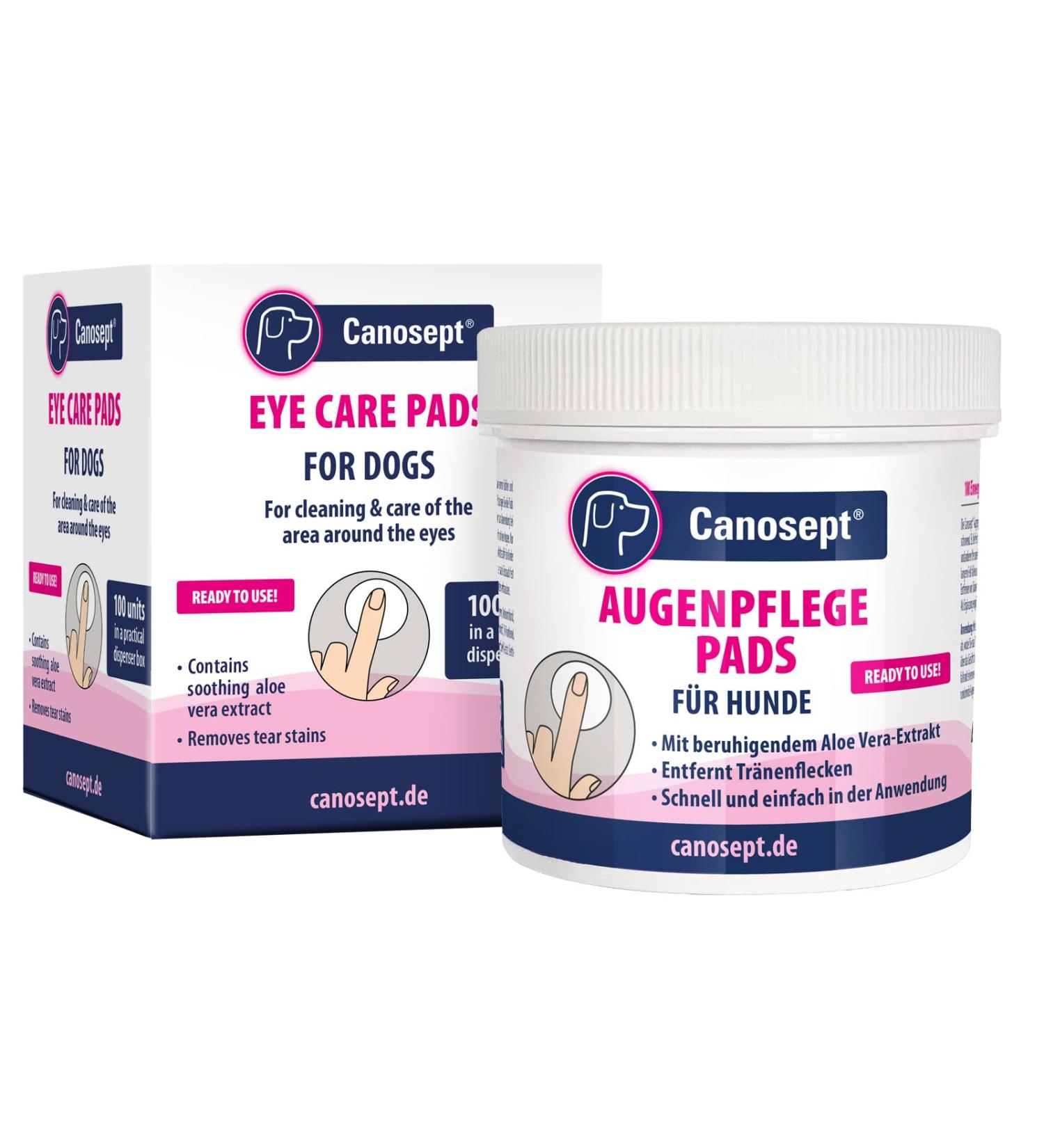 Canosept Dog Eye Wipes 100 Pads - Tear Stain Remover and Dog Eye Cleaner - Buy Online on GoSupps.com