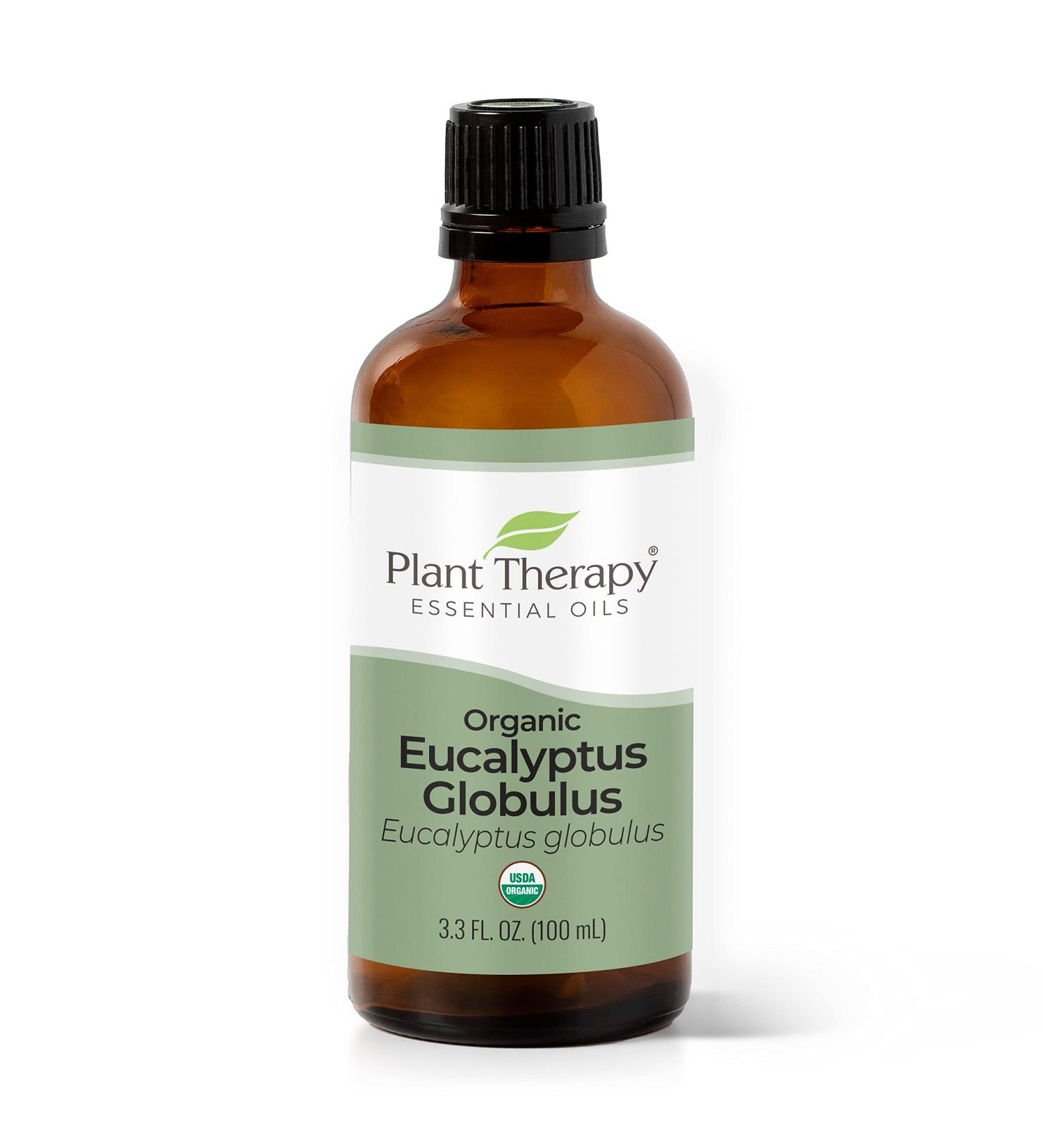 Plant Therapy Organic Eucalyptus Globulus Essential Oil | 100% Pure USDA Certified Therapeutic Grade Aromatherapy | 100 mL (3.3 oz) - Fast International Shipping - Buy Online on GoSupps.com