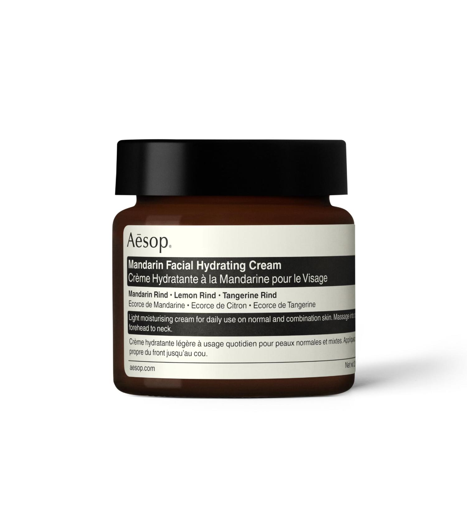 Aesop Mandarin Facial Hydrating Cream | Cools Tones and Balances Normal And Combination Skin | Mandarin Rind Lemon Rind Tangerine Rind | 2.1 oz / 60 mL - Buy Online on GoSupps.com