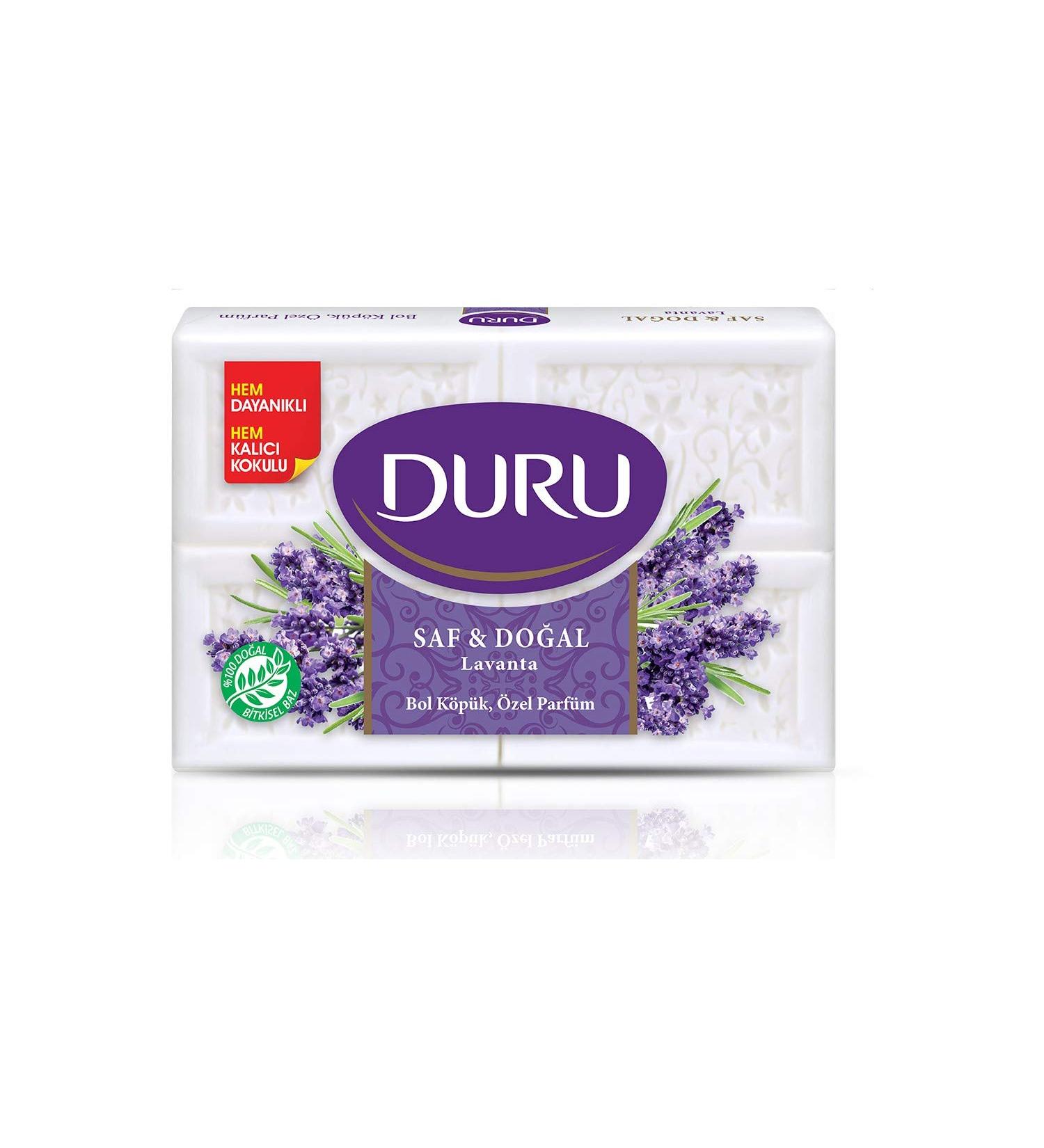 Duru Pure & Natural Lavender Bar Soap 24.69 oz - Gentle Cleansing & Relaxing Scent - Buy Online on GoSupps.com