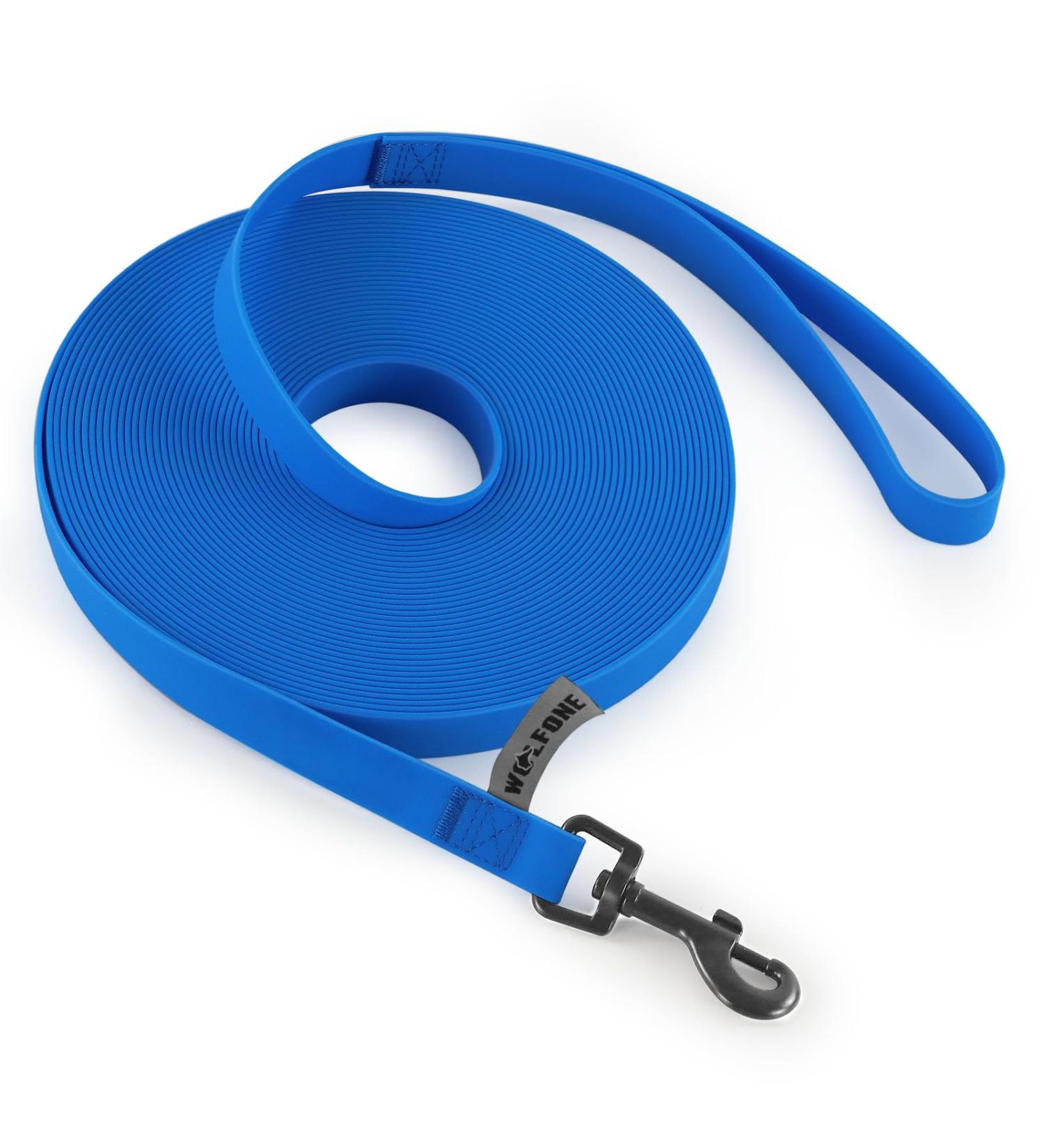 Wolfone 6m Blue Waterproof Dog Tow Lines | Durable Training Leash for Recall Swimming Camping & Outdoor Activities - Buy Online on GoSupps.com