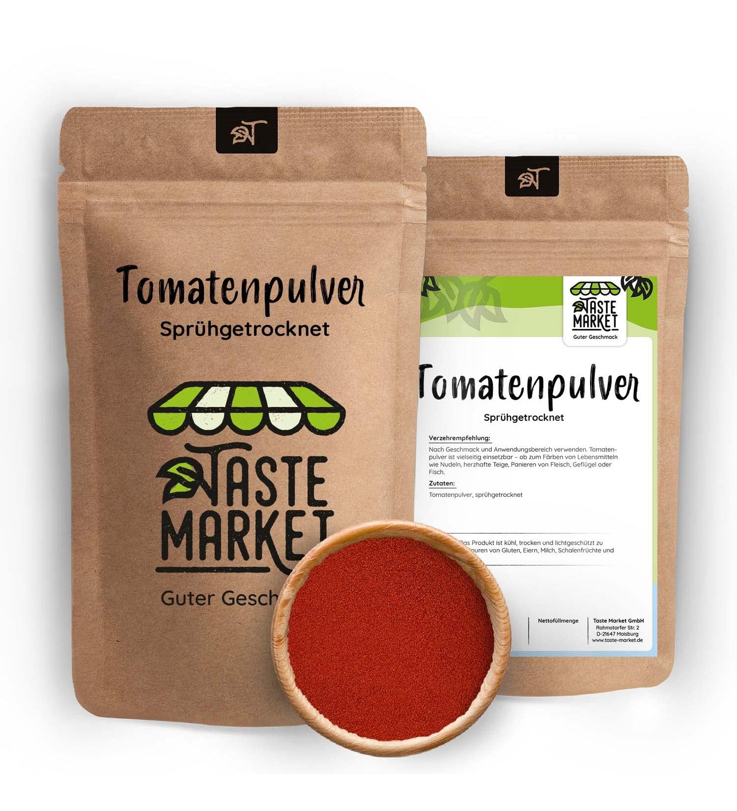  TASTE Guter Geschmack 500 g tomato powder | spices | dried and natural | tomato powder | vegetable powder - Buy Online on GoSupps.com