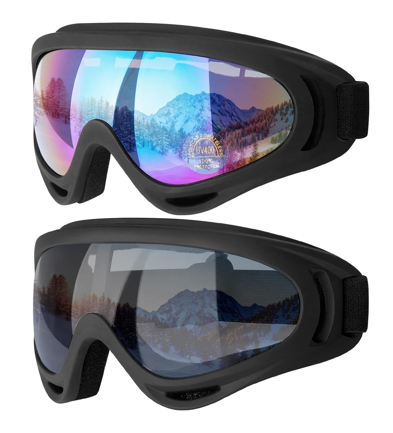 COOLOO Ski & Motorcycle Goggles - UV Protection, Anti-Scratch, Dustproof | Multi-Color/Gray | Men, Women, Kids - Buy Online on GoSupps.com