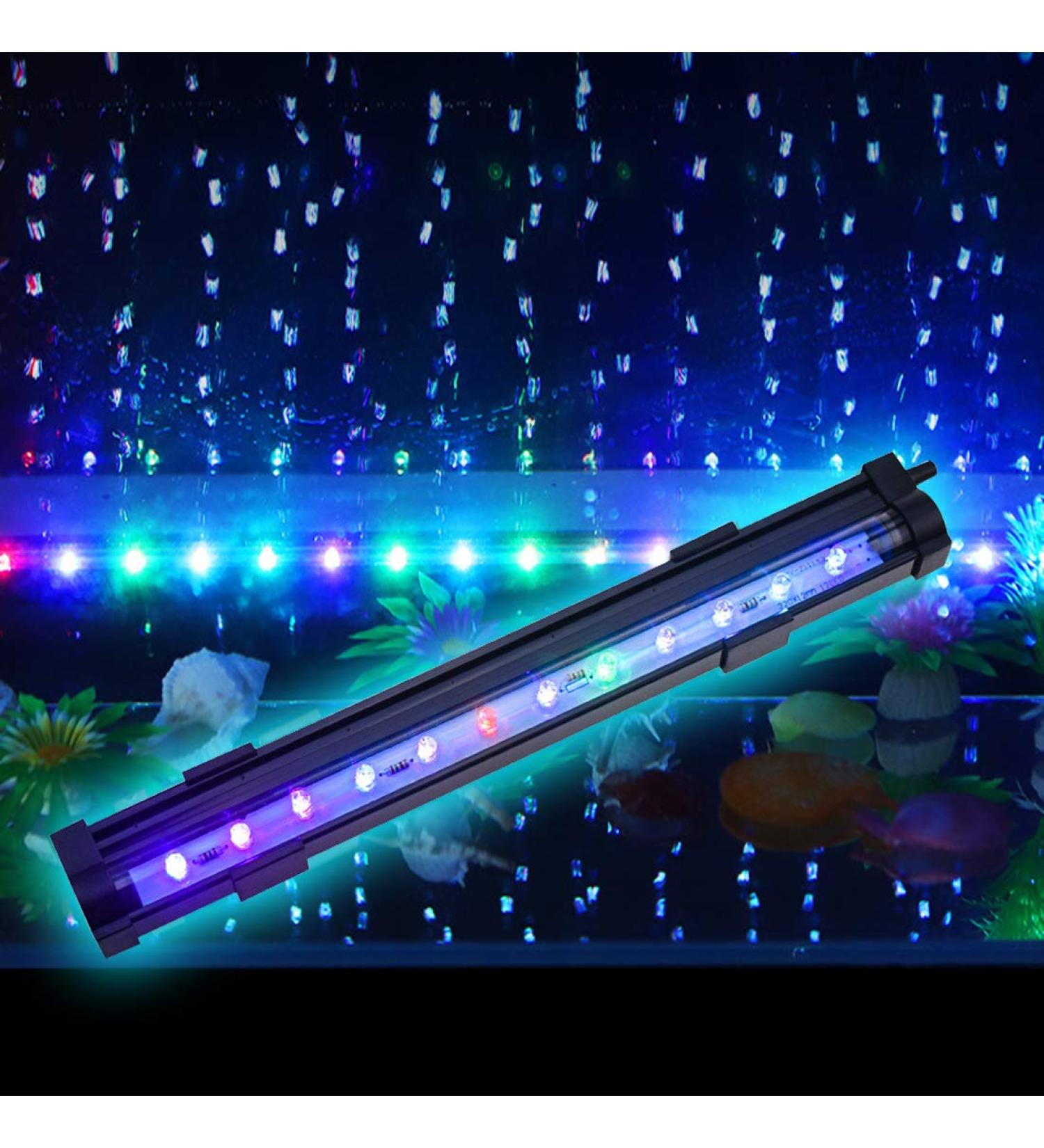 PULACO 2 Watt Aquarium Air Stone with Color Changing LED Light - 10 Length for Small Fish Tanks - Buy Online on GoSupps.com