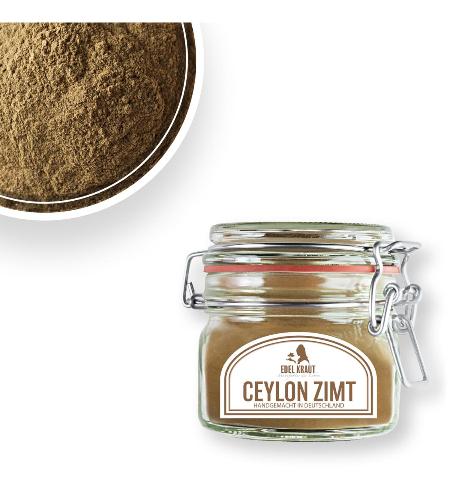 Buy Premium Organic Ceylon Cinnamon Powder - 75g in Glass | 100% Pure Additive-Free | Noble Herb - Buy Online on GoSupps.com