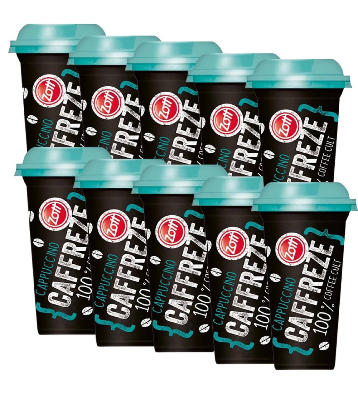 Zott Caffreze Cappuccino Drink 200ml - Creamy & Smooth Italian Style Coffee Beverage (10 Cappucino Caffreze) - Buy Online on GoSupps.com