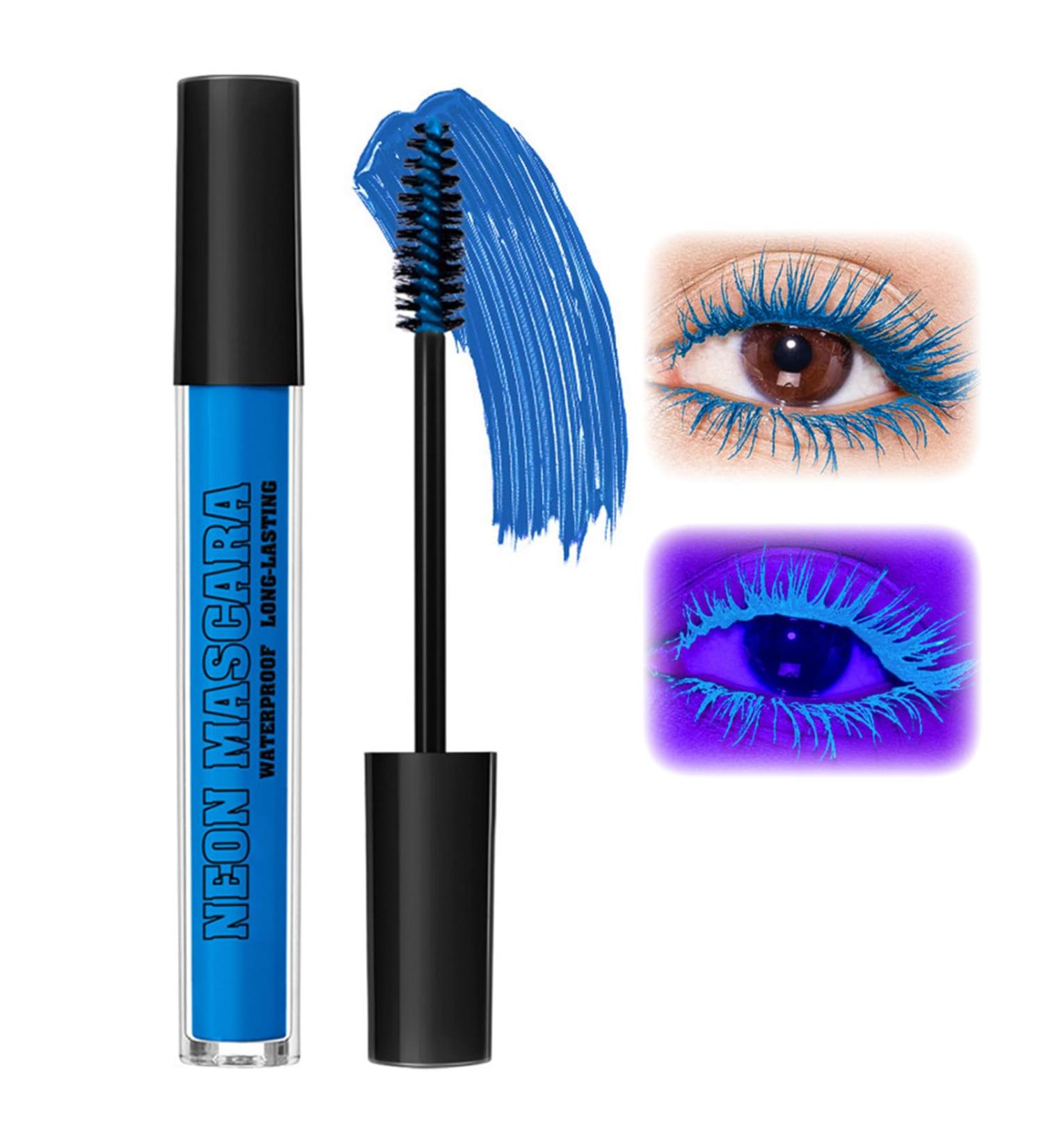 Mascara color fluorescent r sistant aux UV r sistant l'eau hautement pigment longue dur e pour toute la journ e convient pour le maquillage de sc ne de f te d'Halloween (#04 bleu) - Buy Online on GoSupps.com