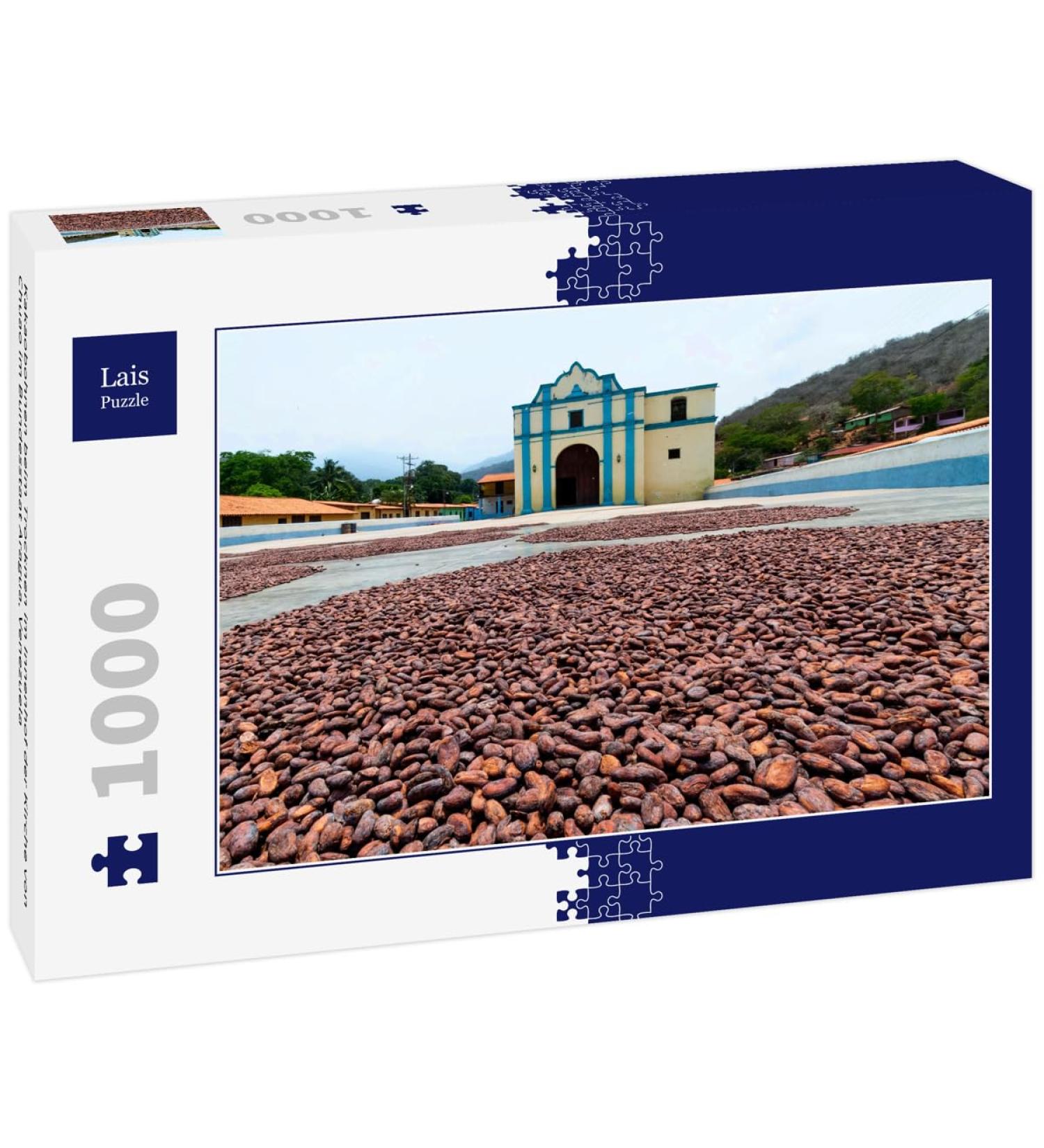 Lais Puzzle Cocoa beans drying in the courtyard of the church of Chuao in the state of Aragua Venezuela 1000 pieces