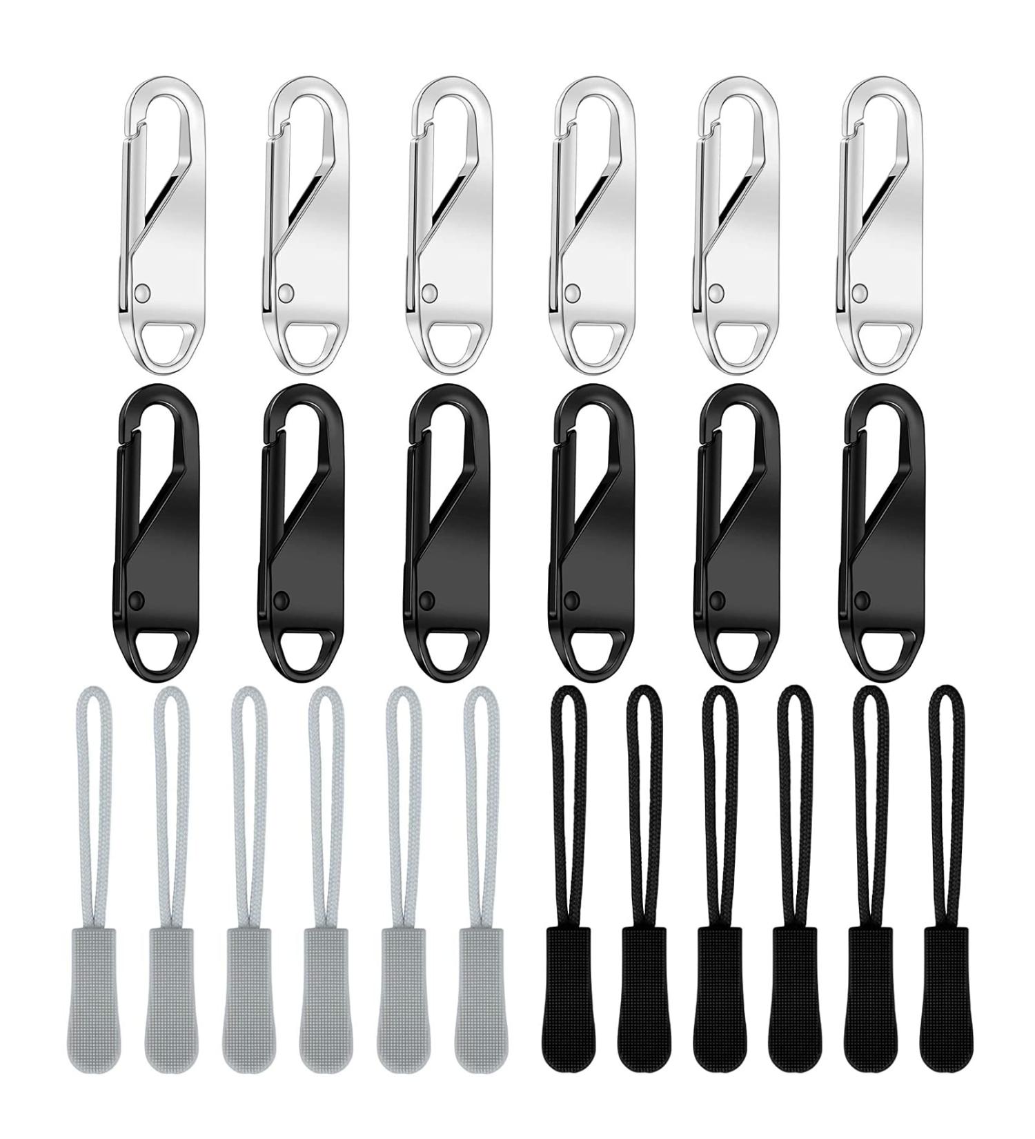 Vegcoo 24-Piece Zipper Pull Accessories Set - Universal Removable Zipper Pullers & Repair Bag for Zipper Fixes - Buy Online on GoSupps.com