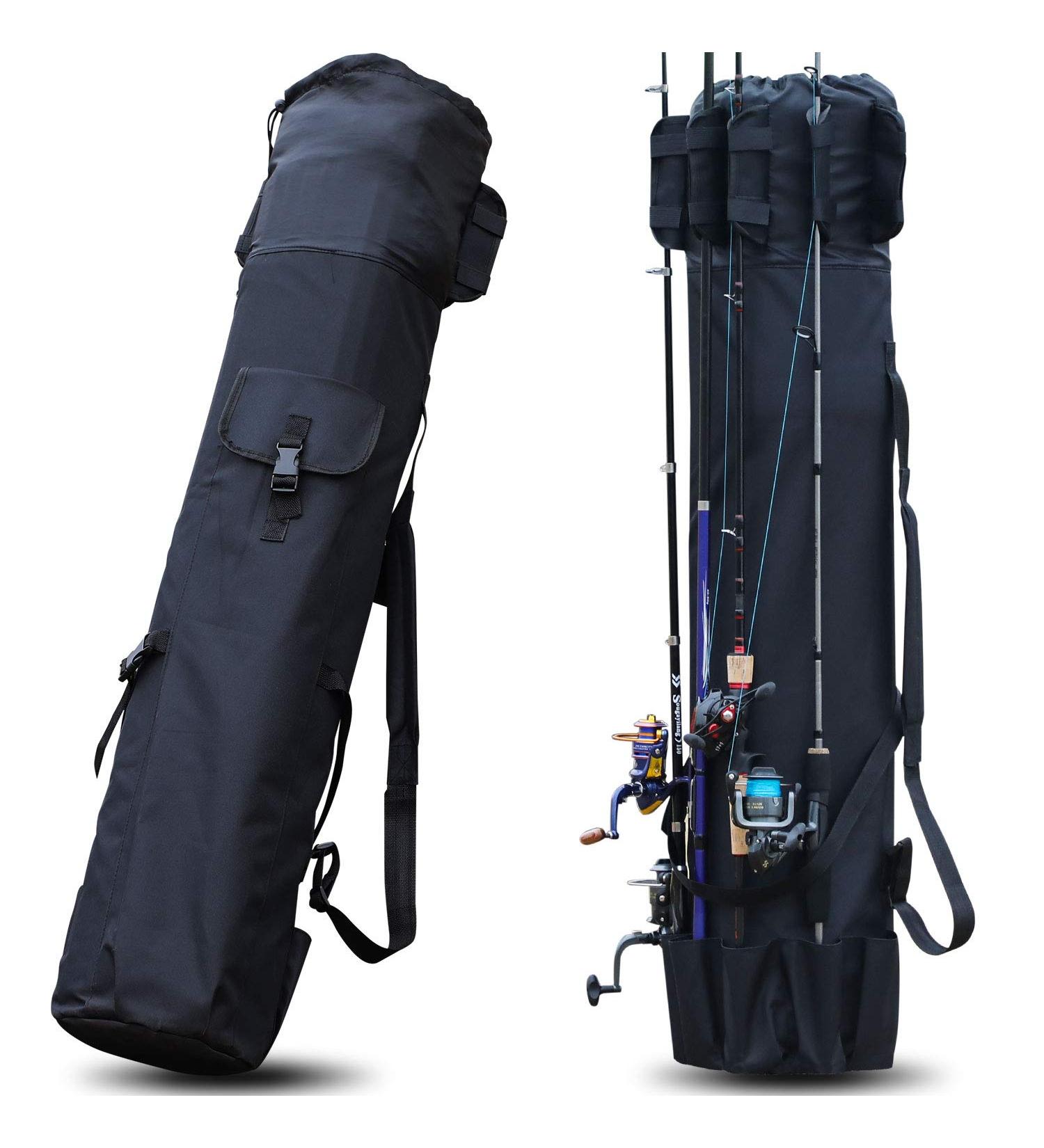 Sougayilang Fishing Rod Case Organizer - Travel Storage Bag for Rod and Reel - Gift for Father, Boyfriend, and Family - 120cm/4ft (Black) - Buy Online on GoSupps.com