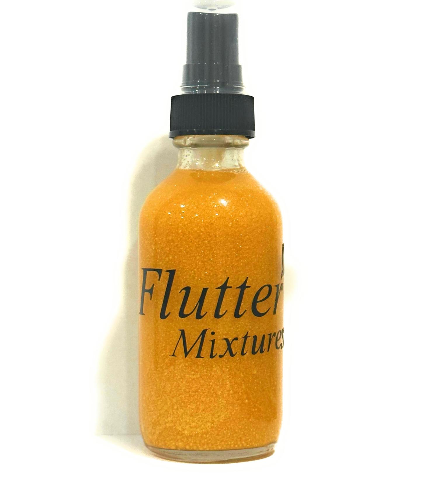 FLUTTER MIXTURES All Natural Glitter Moisturizing Body Spray in Gold Rose Gold and Diamond 2 Ounces (Pack of 1) (Gold) - Buy Online on GoSupps.com