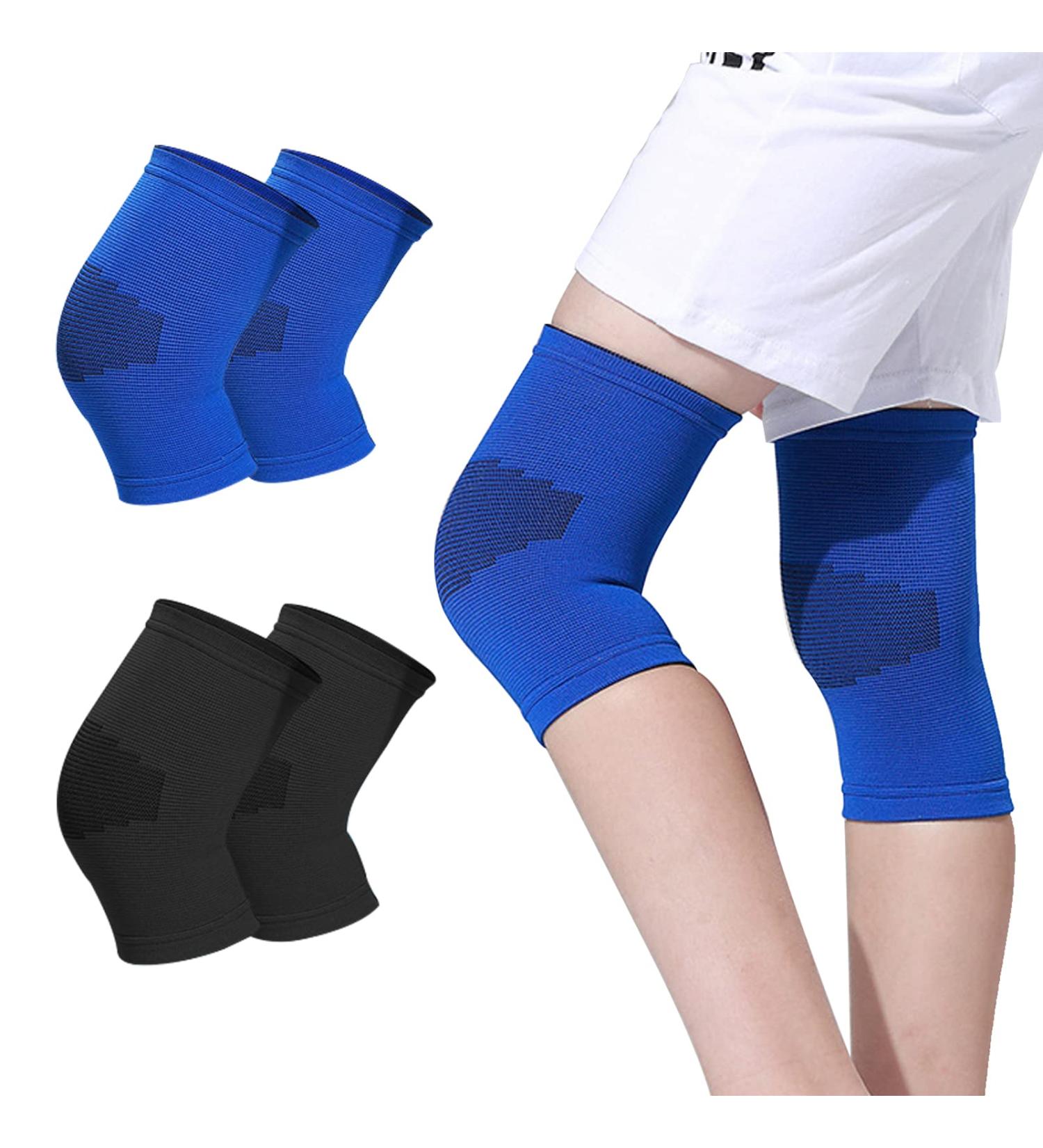 Yxmeiguo Kids Knee Brace Sleeves - Compression Knee Pads for Basketball Volleyball & Gymnastics - Durable Support for Boys & Girls - Available in Medium Black & Blue - Buy Online on GoSupps.com